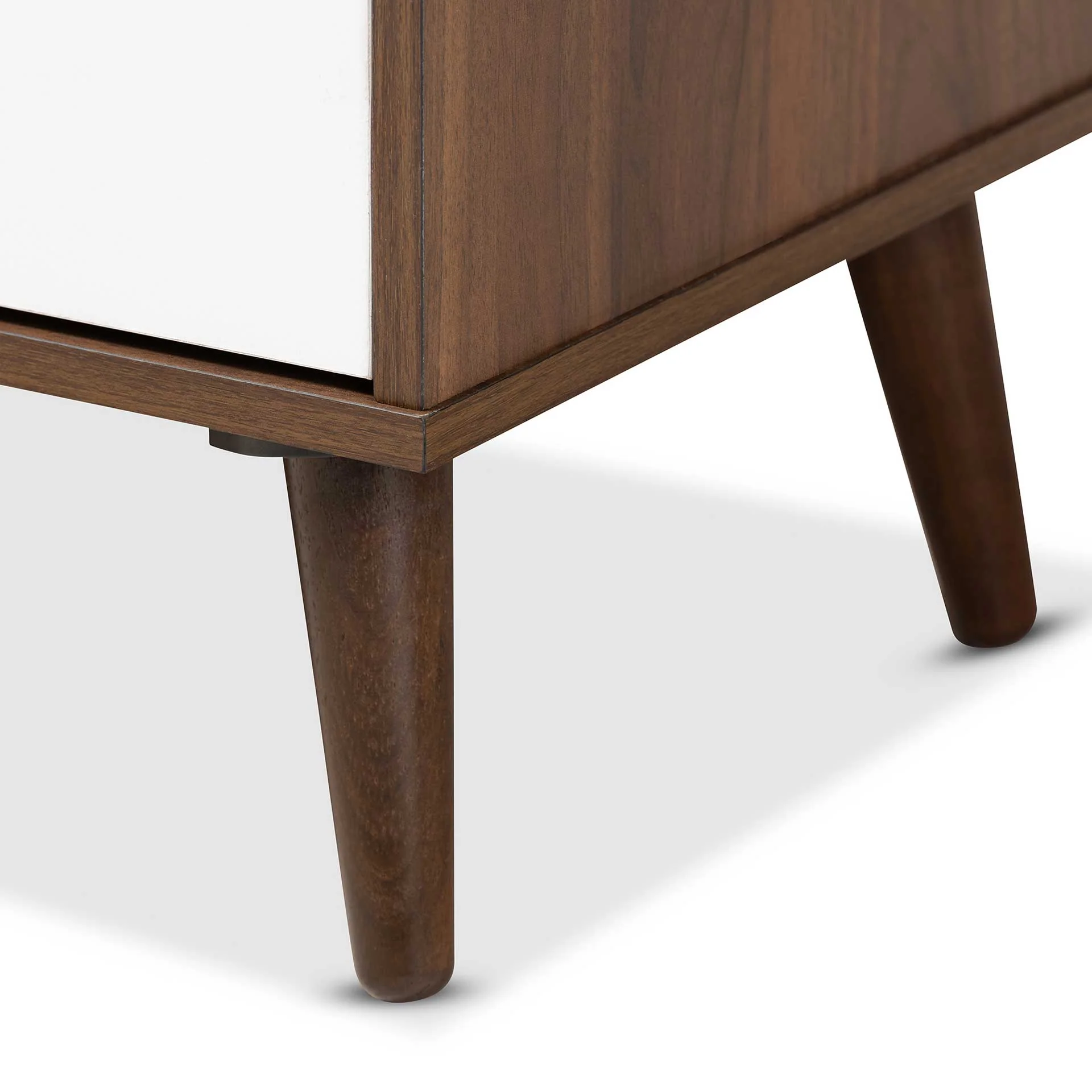 Quan 2-Door TV Stand Walnut/White - Image 6
