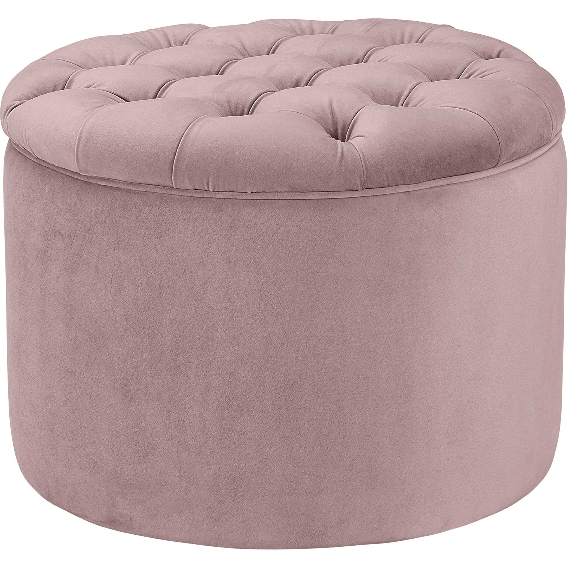 Quanita Velvet Storage Ottoman Blush - Image 2