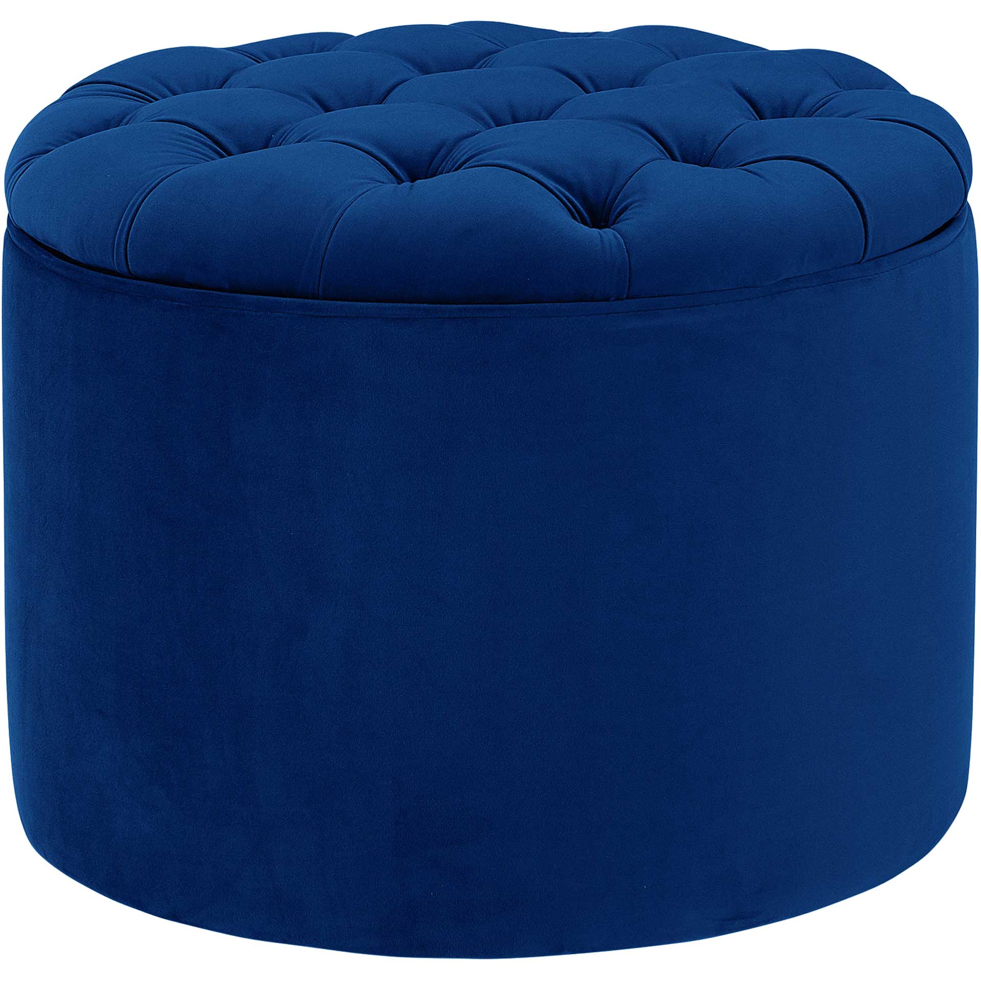 Quanita Velvet Storage Ottoman Navy - Image 2
