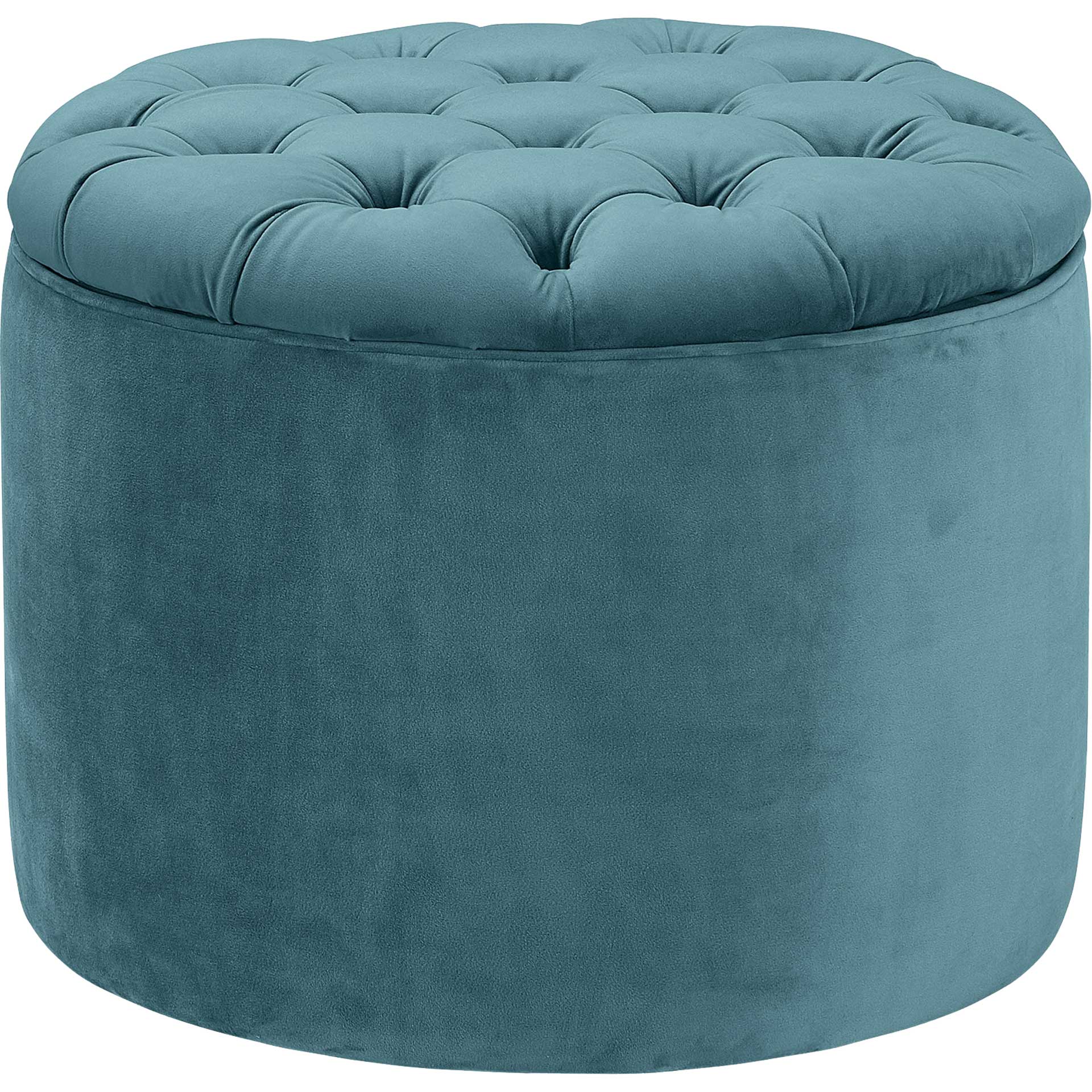 Quanita Velvet Storage Ottoman Sea Blue - Image 2
