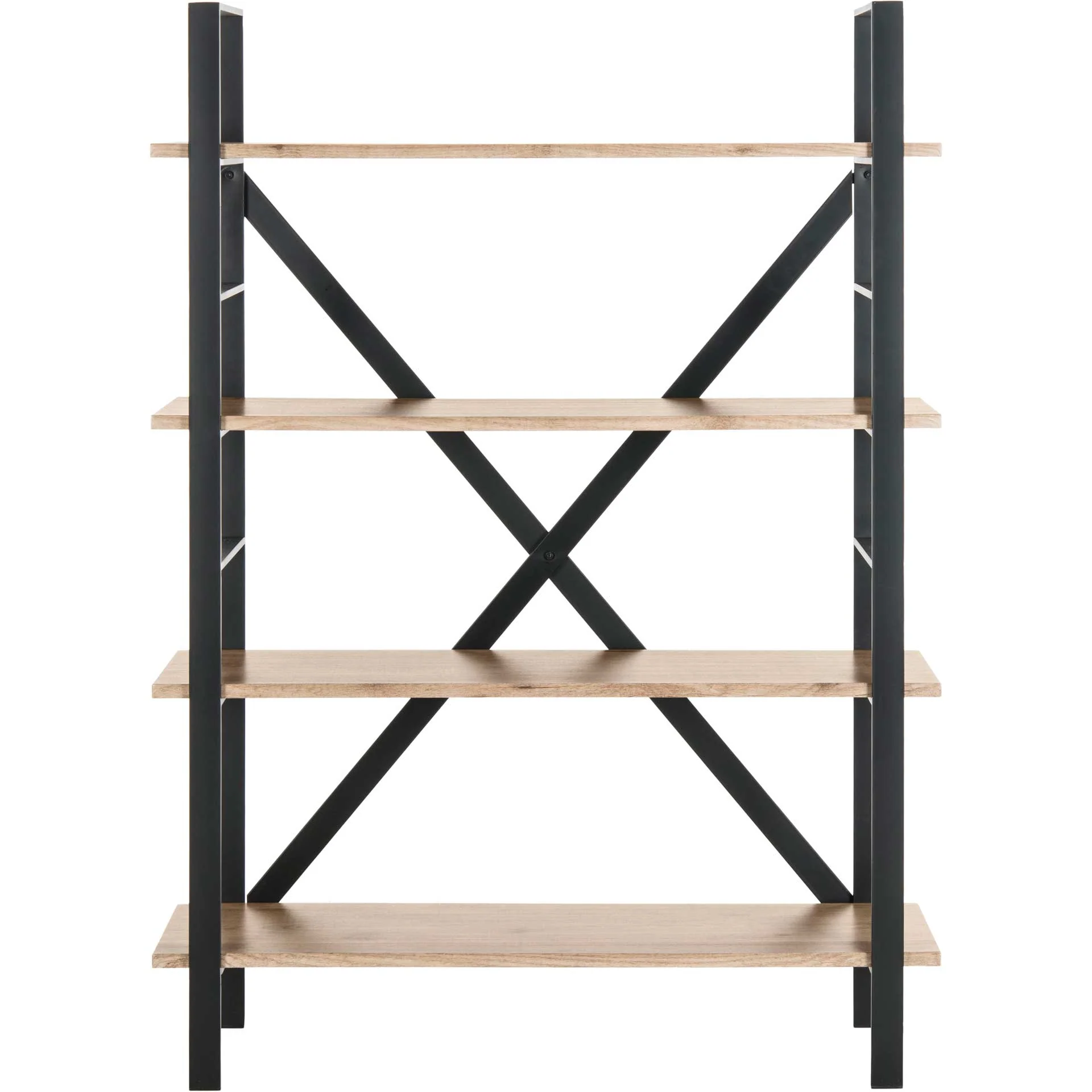 Rachel Retro 4 Tier Etagere Oak/Black - Image 2