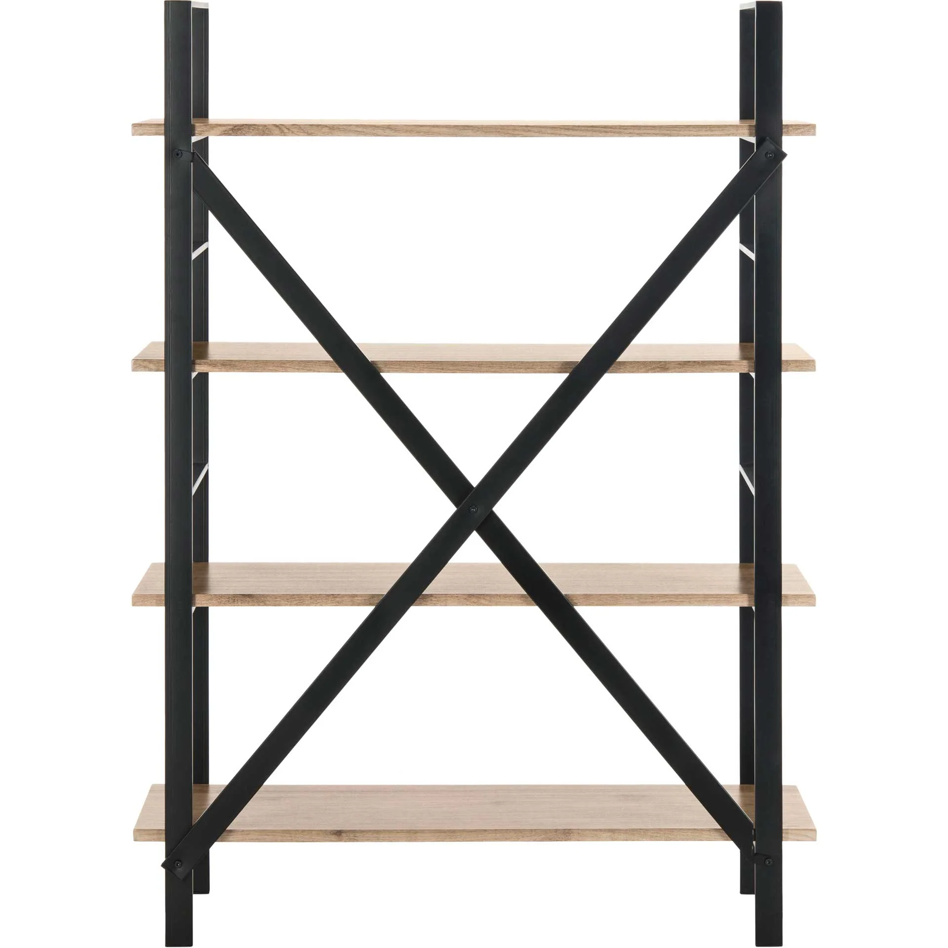 Rachel Retro 4 Tier Etagere Oak/Black - Image 4