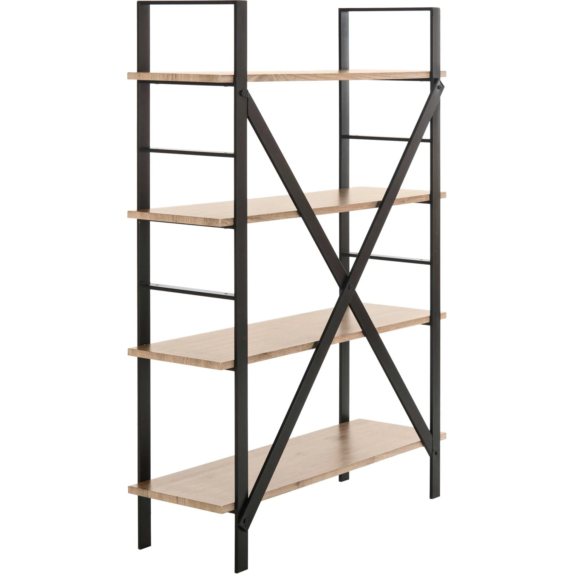 Rachel Retro 4 Tier Etagere Oak/Black - Image 5