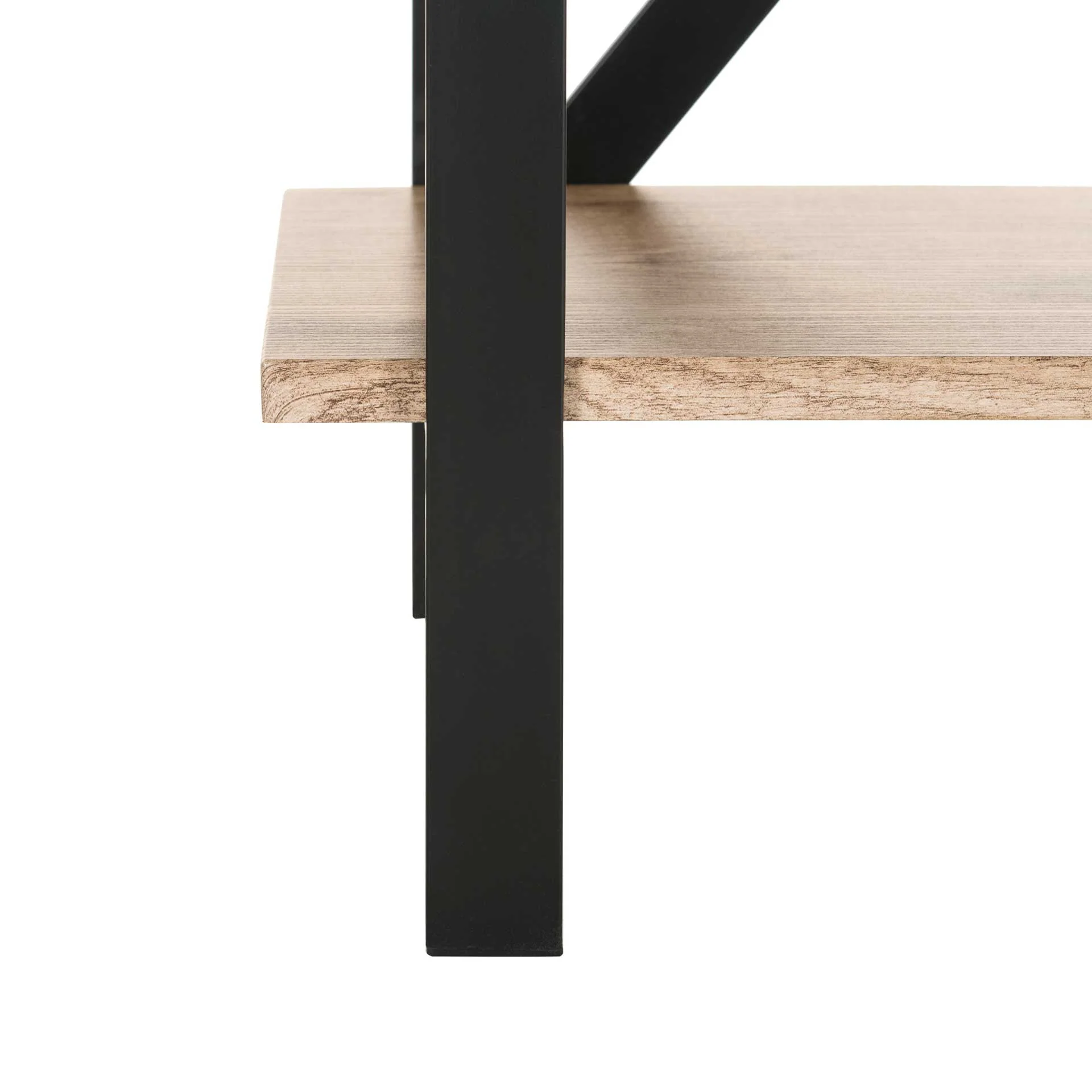 Rachel Retro 4 Tier Etagere Oak/Black - Image 7