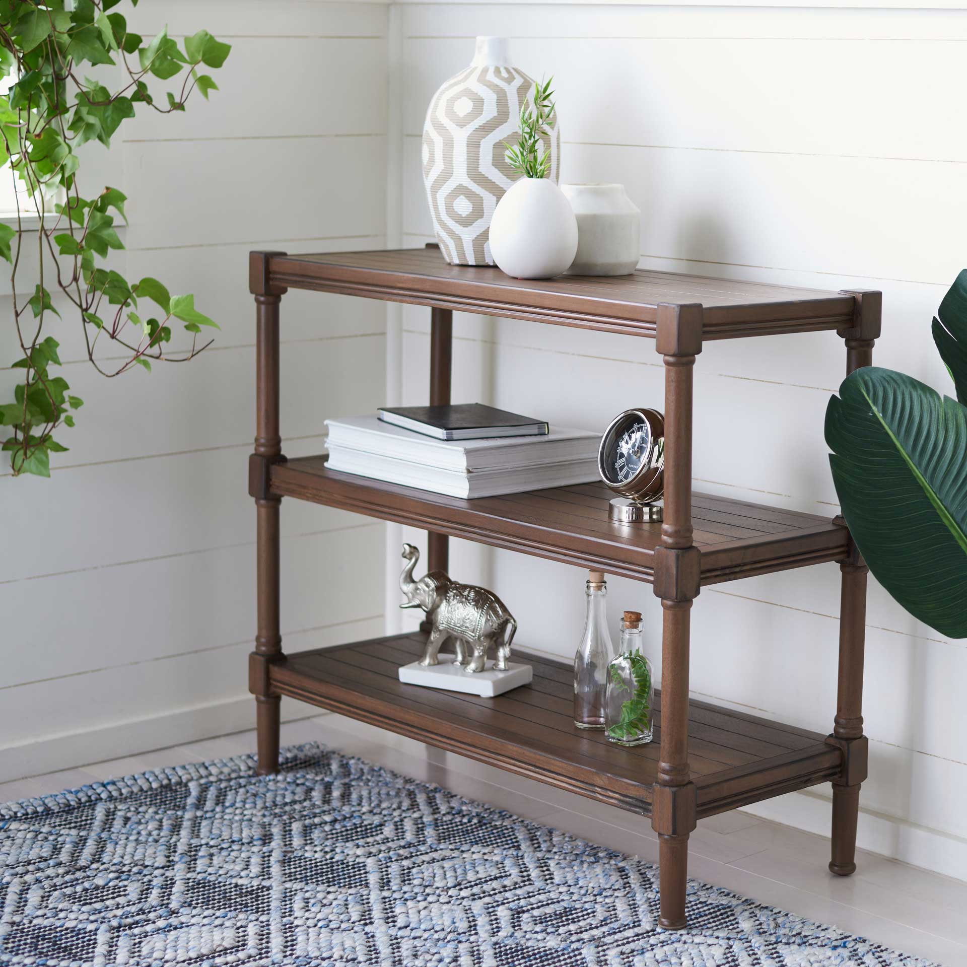 Radlin 3 Shelf Console Table Brown - Image 4