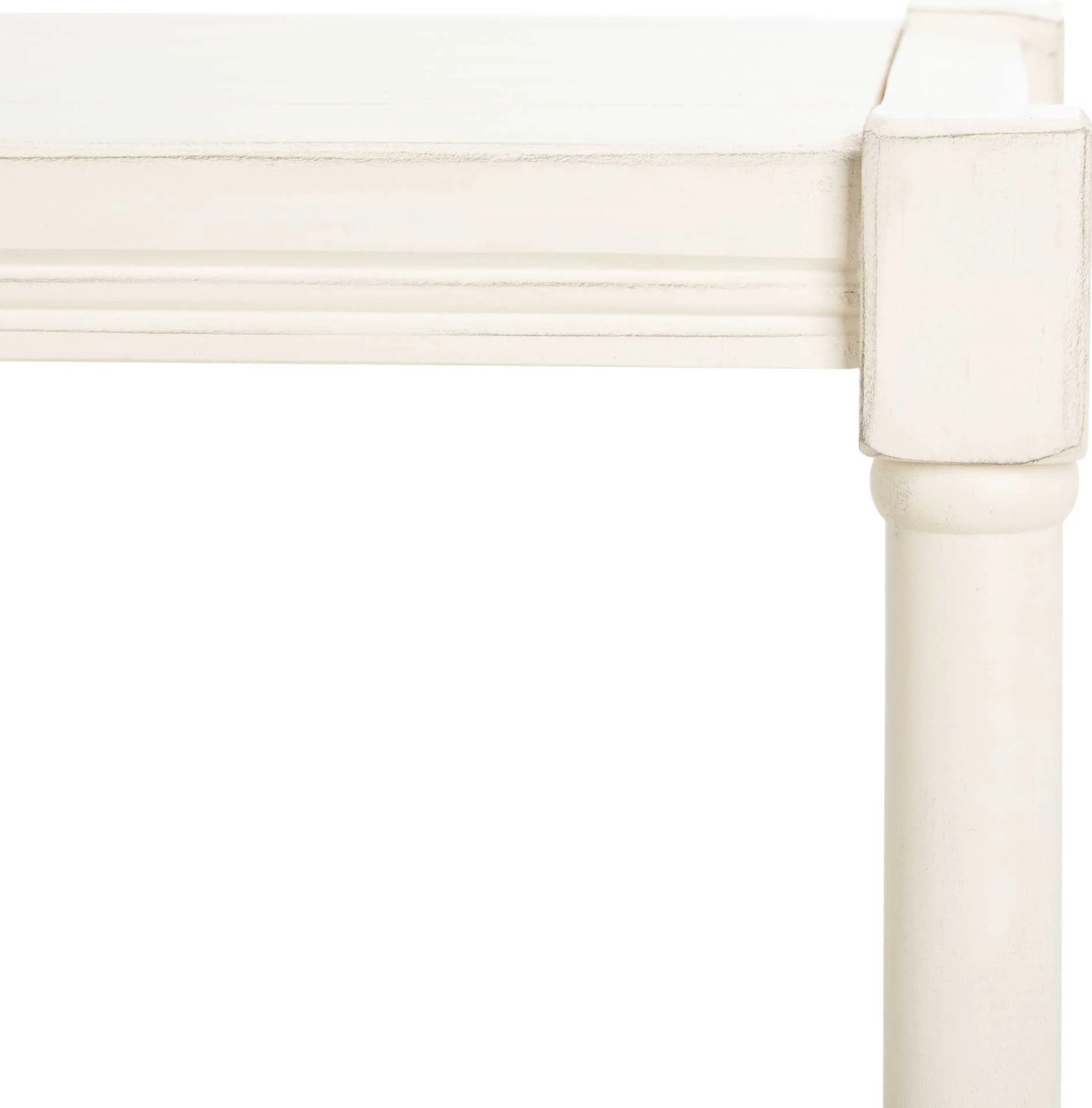 Radlin 3 Shelf Console Table Distressed White - Image 3
