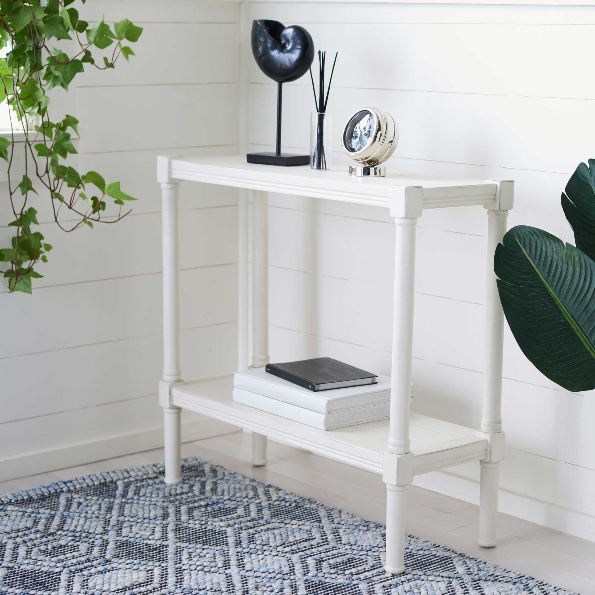 Radlin Console Table Distressed White - Image 4