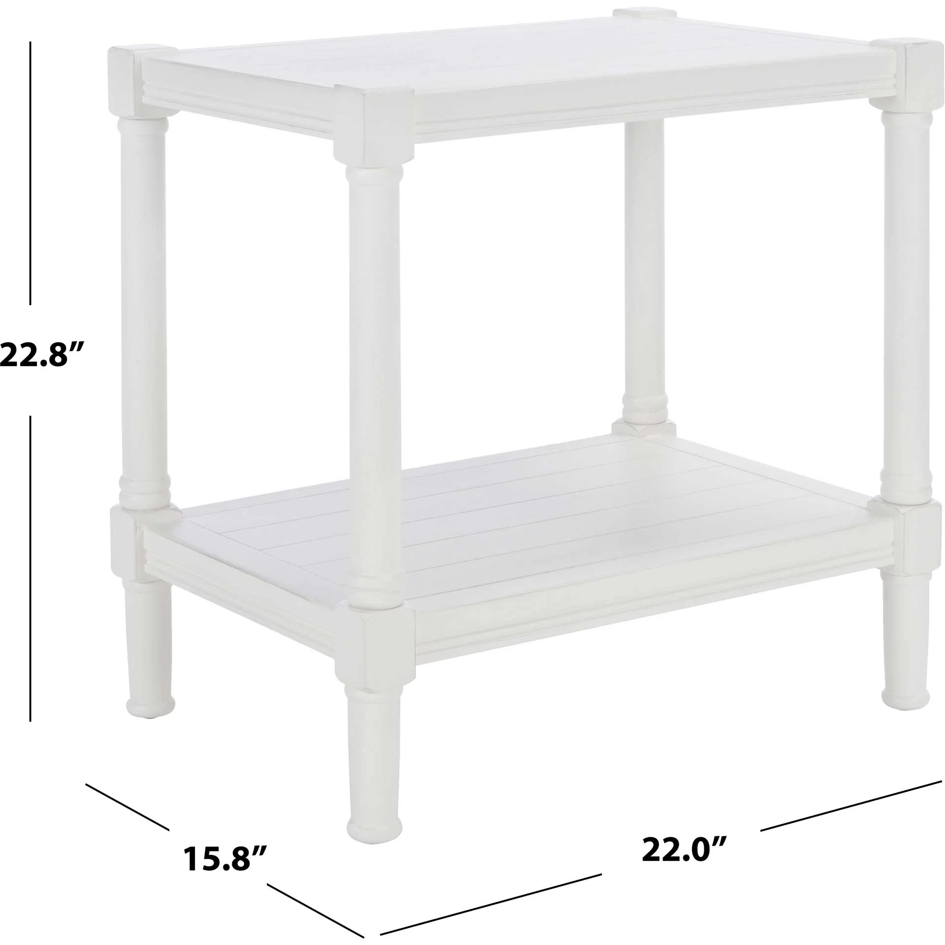 Radlin Rectangle Accent Table Distressed White - Image 6