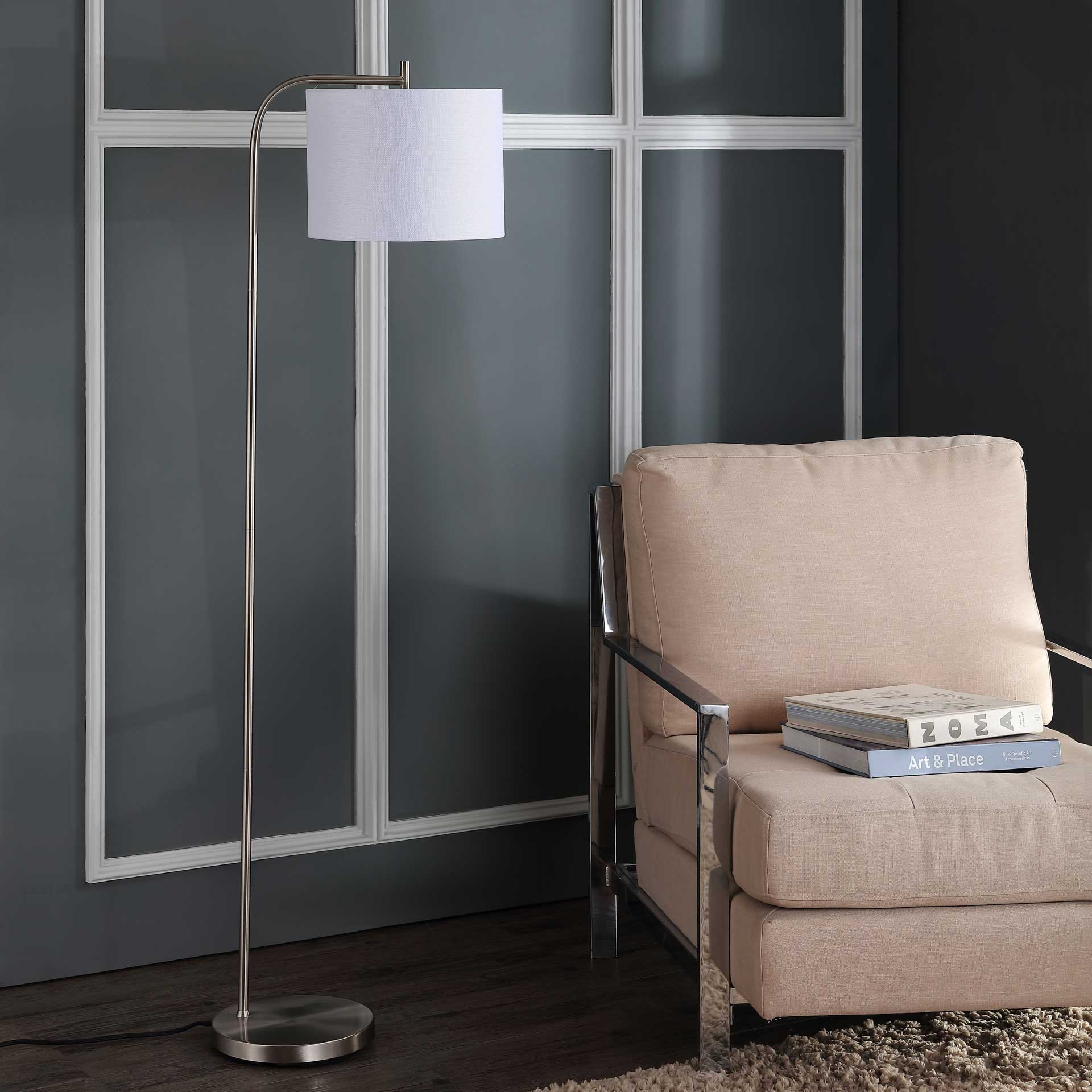 Raelyn Floor Lamp Nickel - Image 3