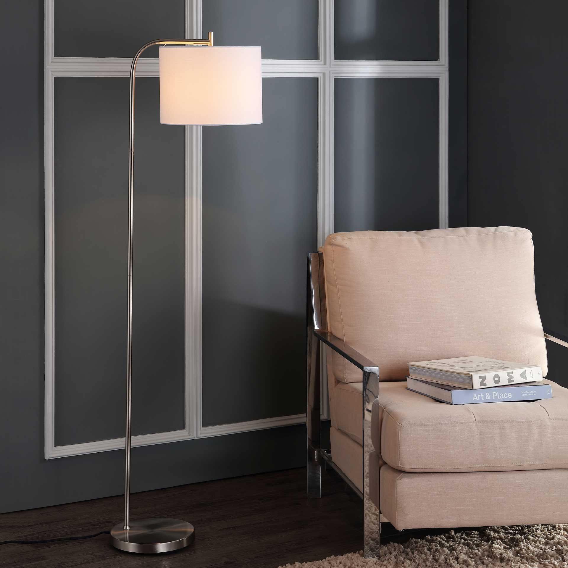 Raelyn Floor Lamp Nickel - Image 4
