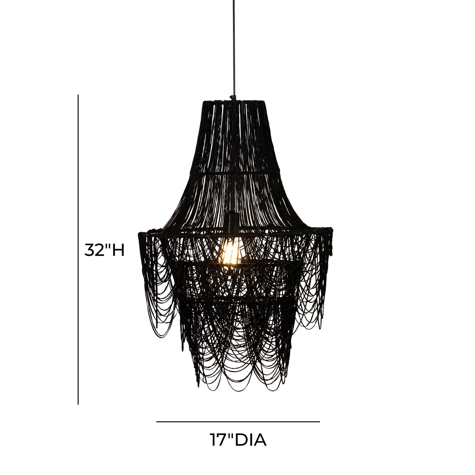 Raelyn Pendant Black - Image 6