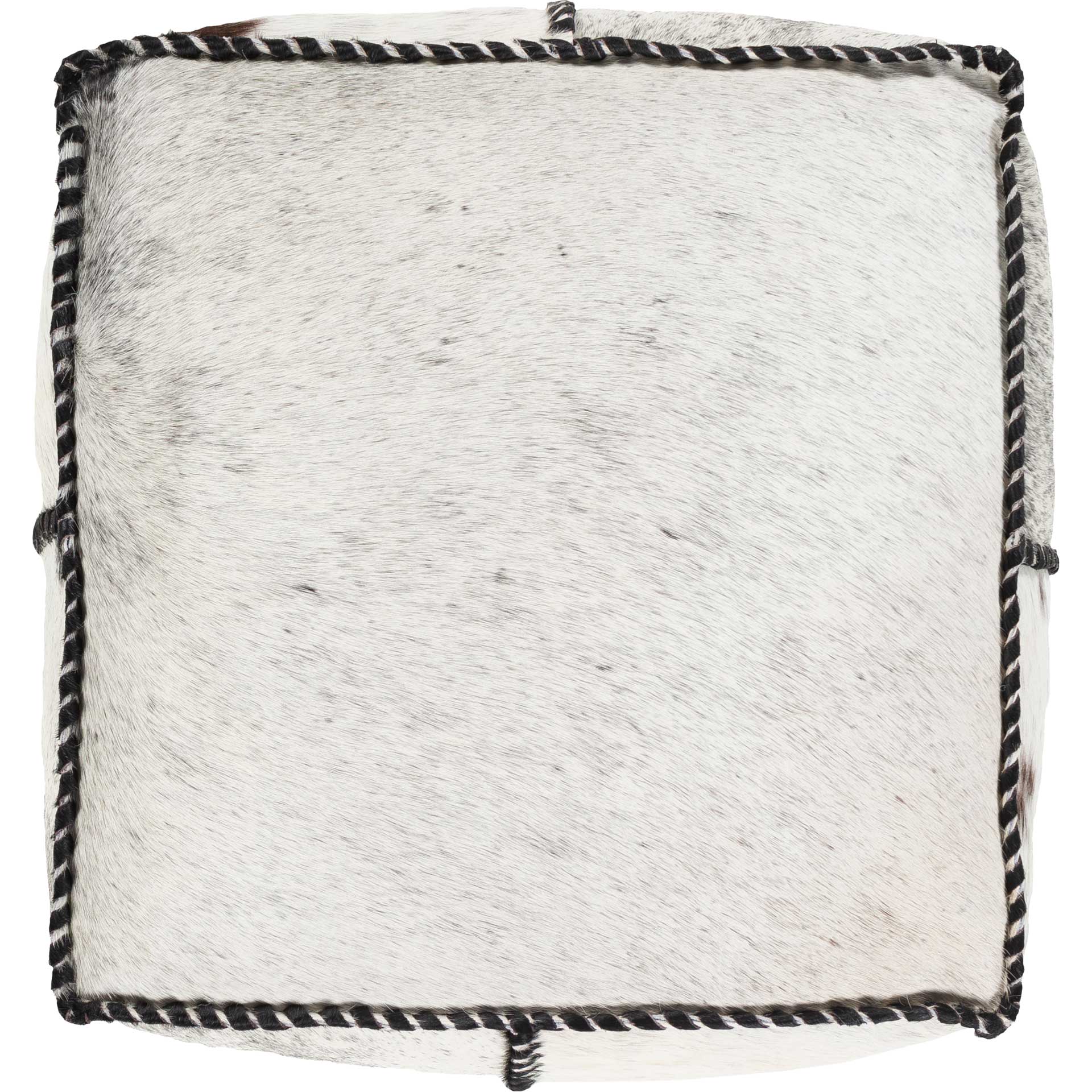 Raelyn Pouf Black/Medium Gray/White - Image 2