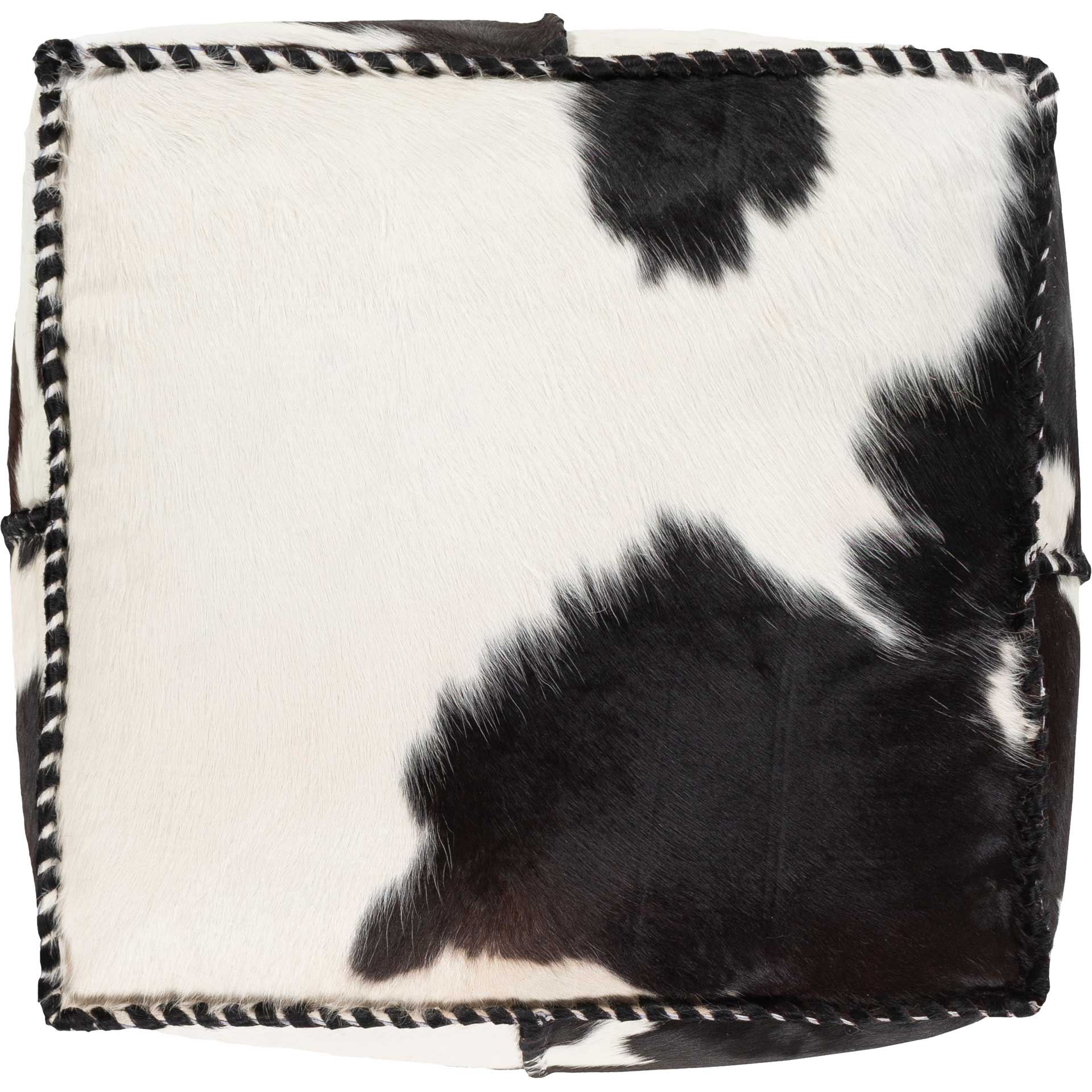 Raelyn Pouf White/Black - Image 2