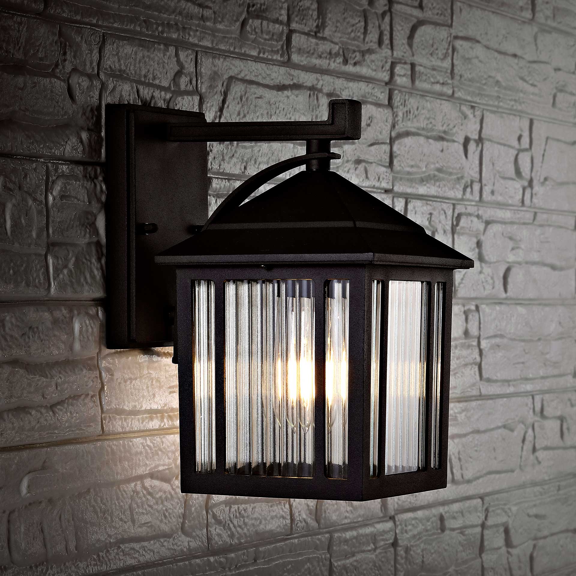 Raiden Outdoor Wall Lantern Black - Image 3