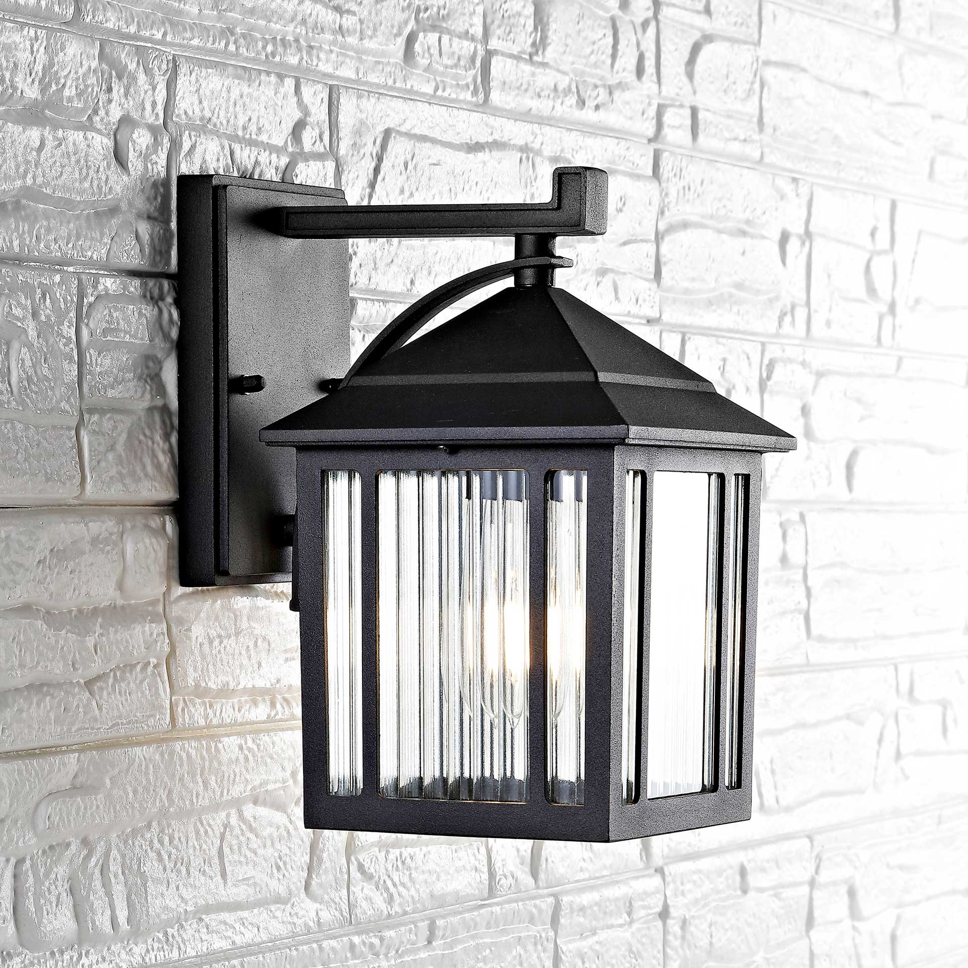 Raiden Outdoor Wall Lantern Black - Image 4