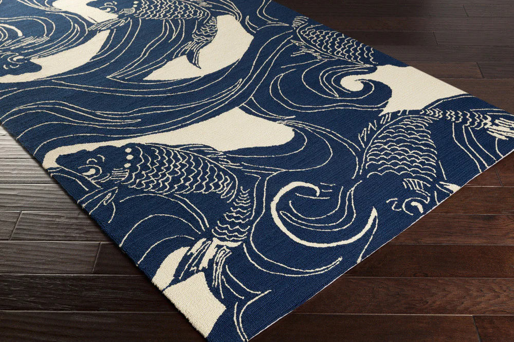 Rain Pacific Navy/Beige Area Rug - Image 2