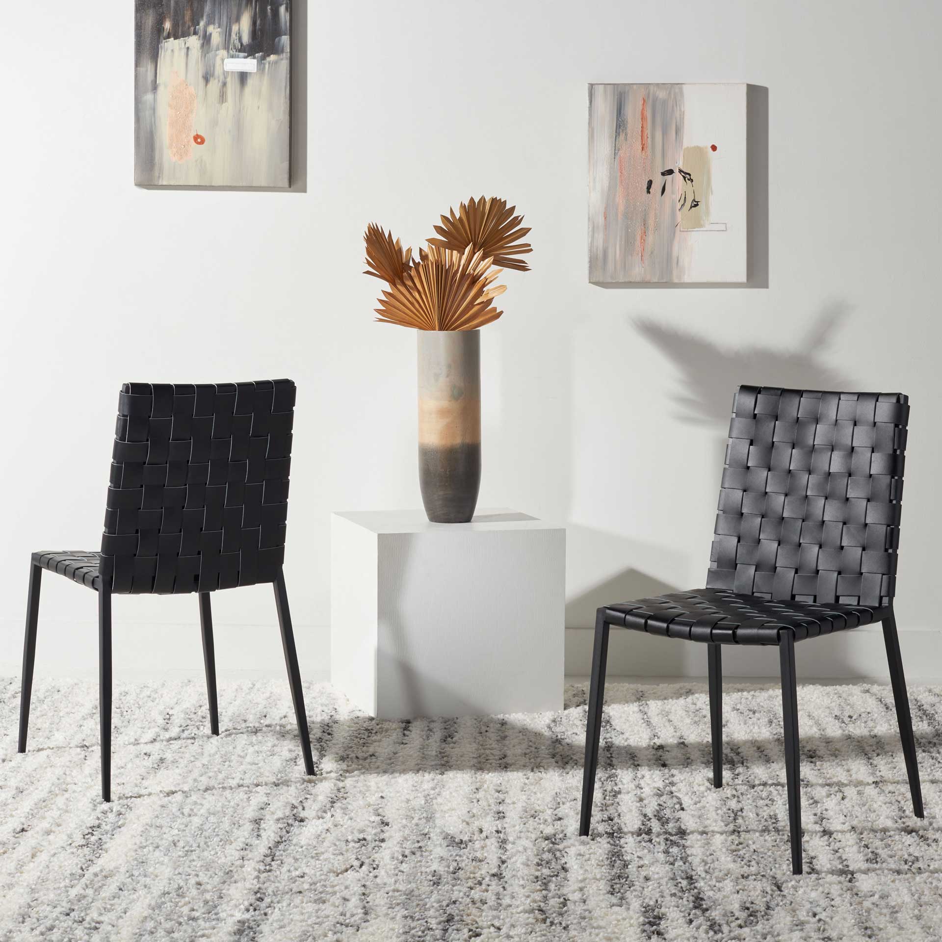 Ralen Woven Dining Chair Black/Black (Set of 2) - Image 5