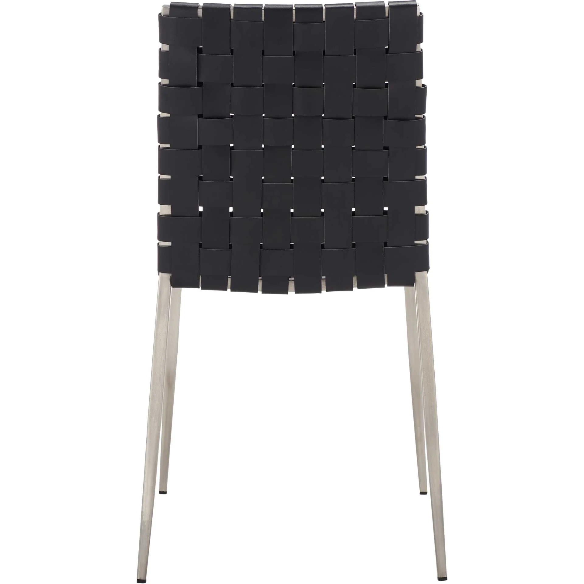 Ralen Woven Dining Chair Black/Silver (Set of 2) - Image 4