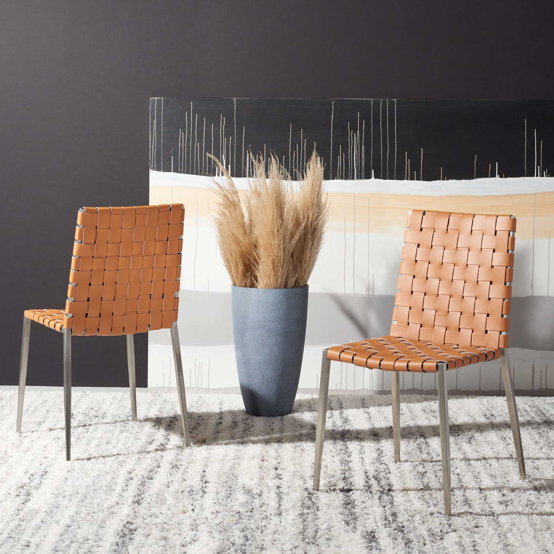 Ralen Woven Dining Chair Natural/Silver (Set of 2) - Image 5