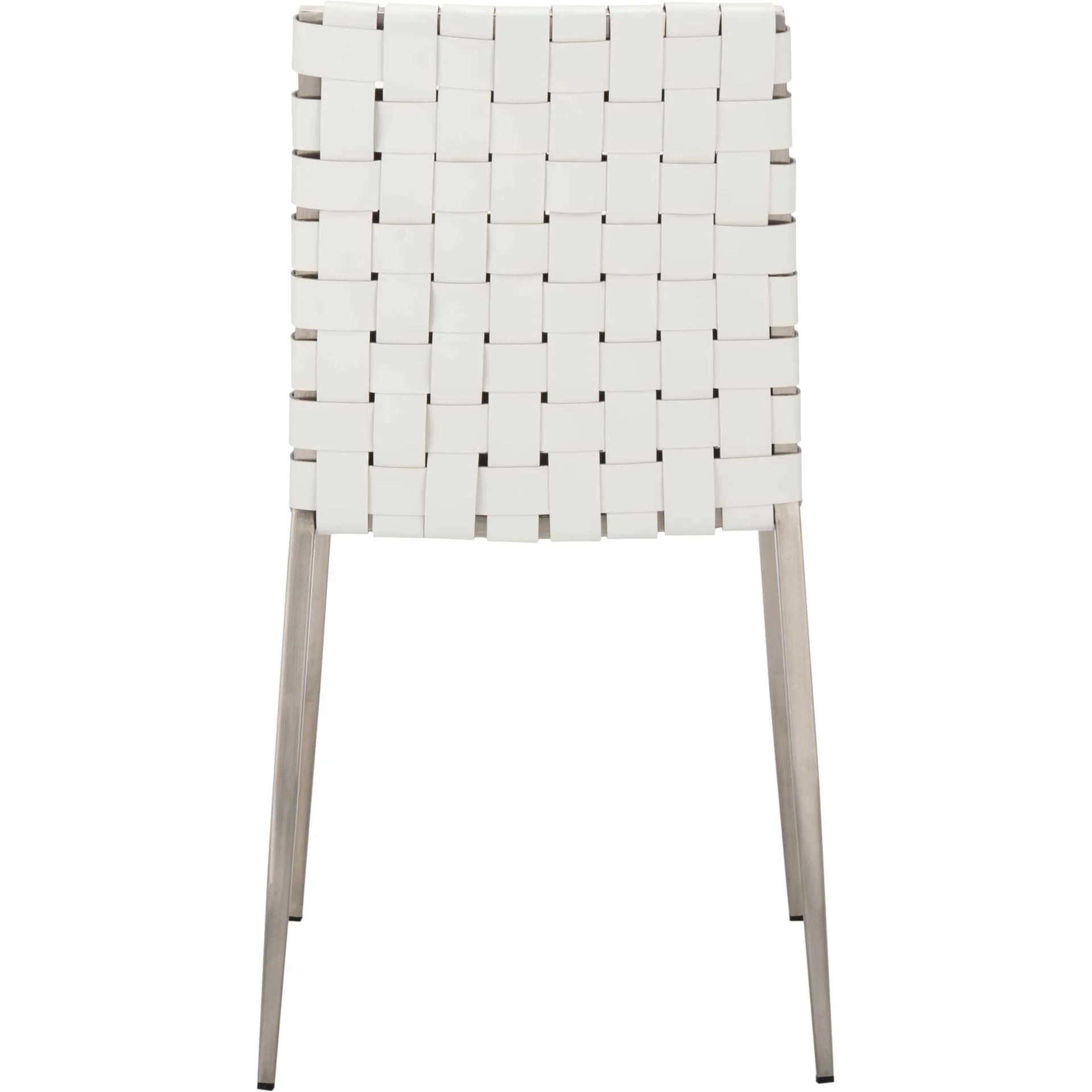 Ralen Woven Dining Chair White/Silver (Set of 2) - Image 4
