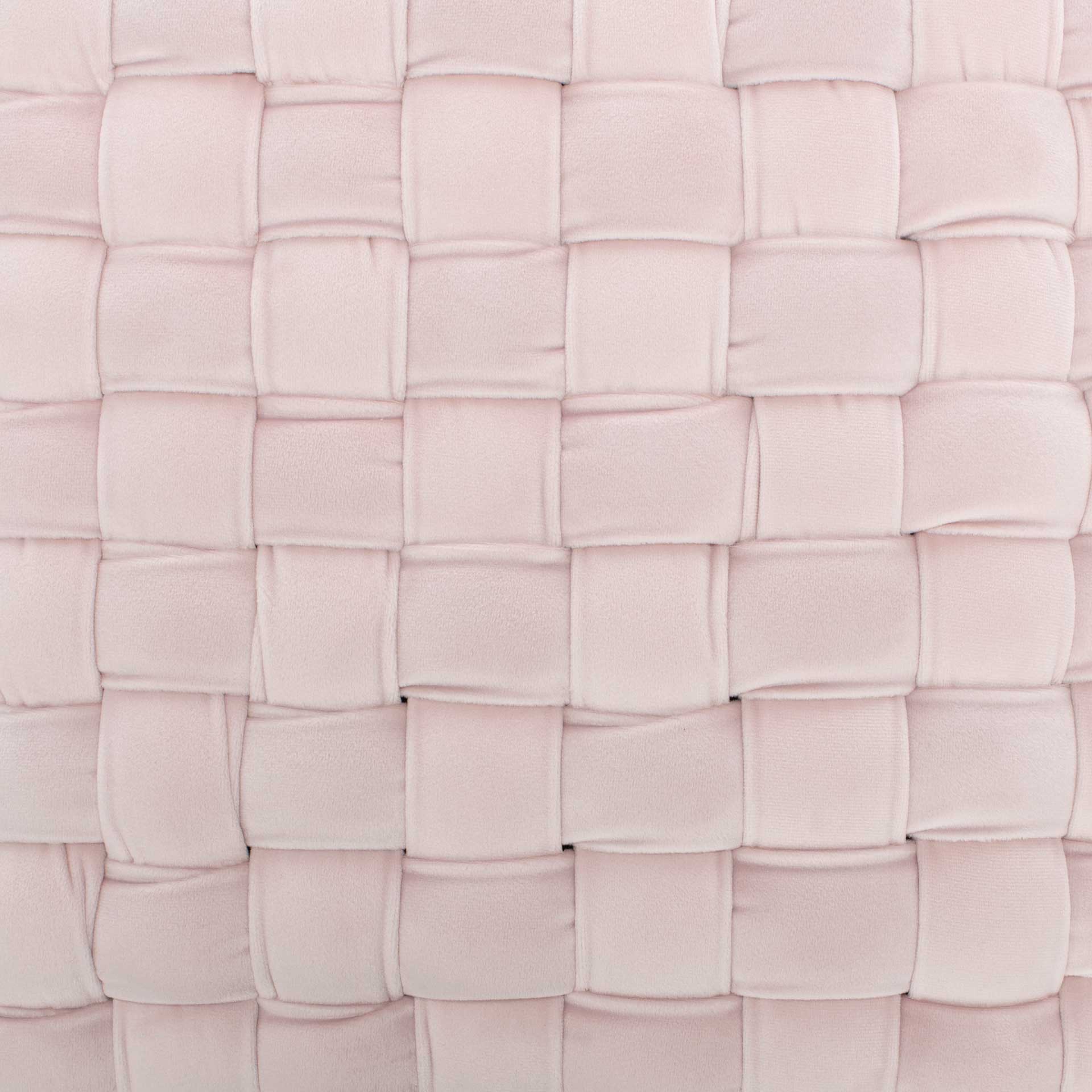 Ramona Woven Velvet Ottoman Pink - Image 4