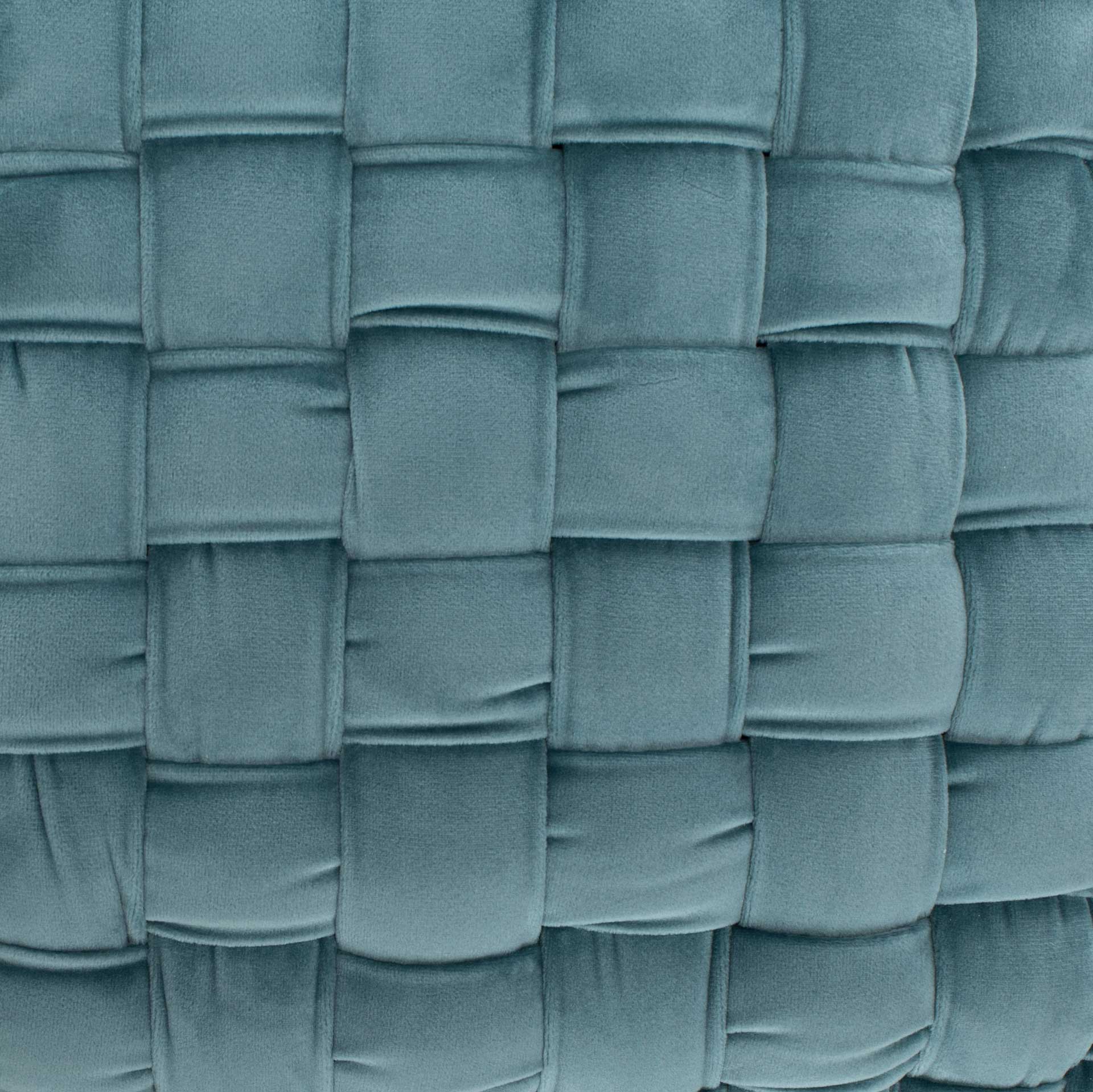 Ramona Woven Velvet Ottoman Seafoam - Image 4