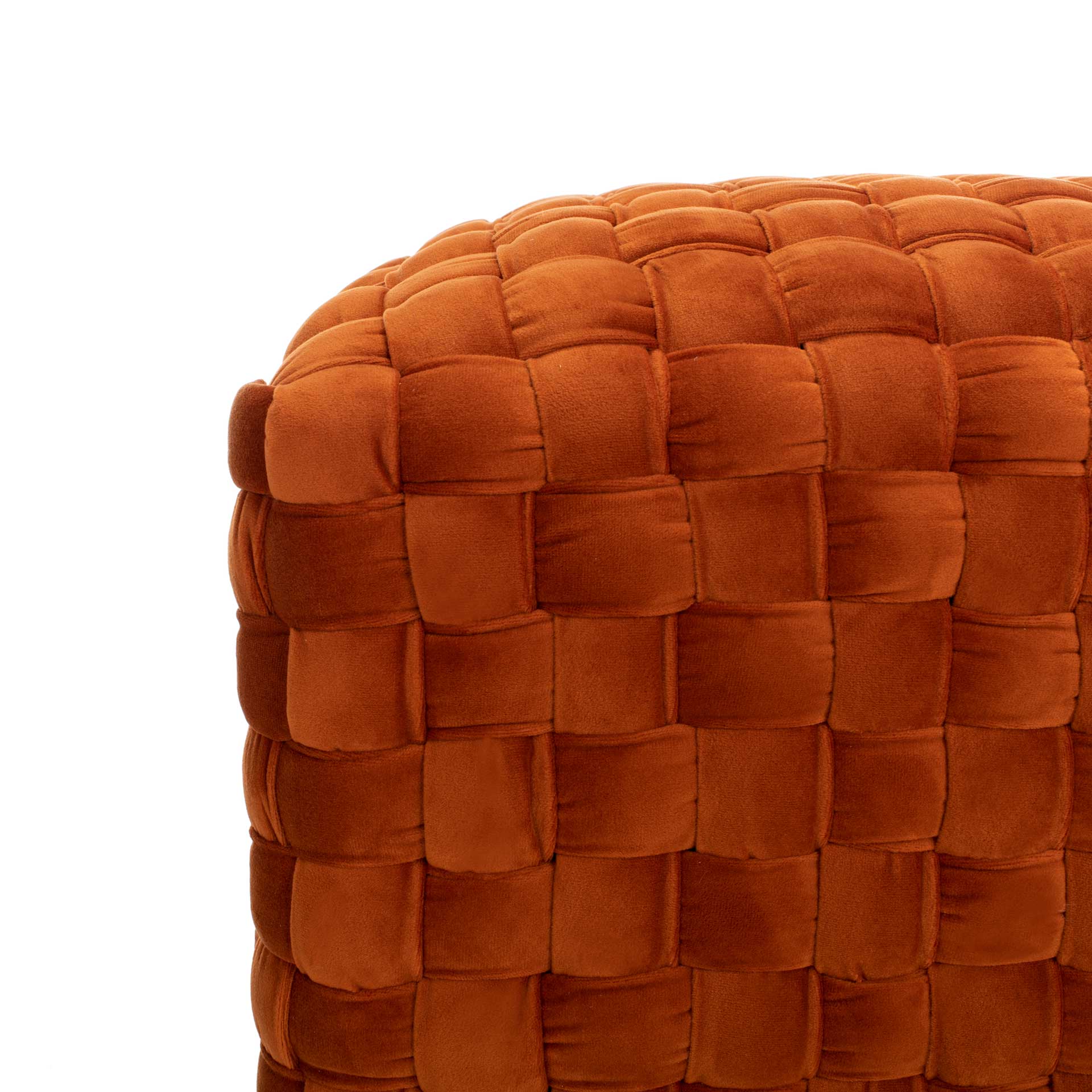 Ramona Woven Velvet Ottoman Sienna - Image 3