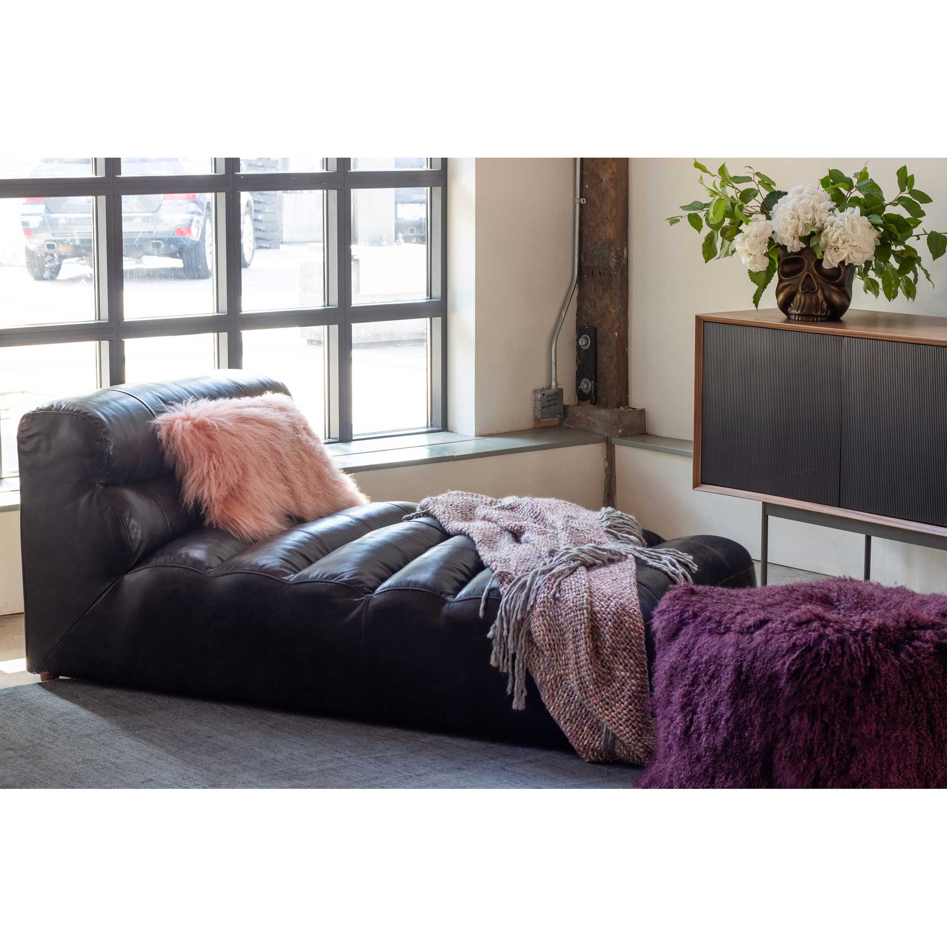 Ramses Leather Chaise - Image 4