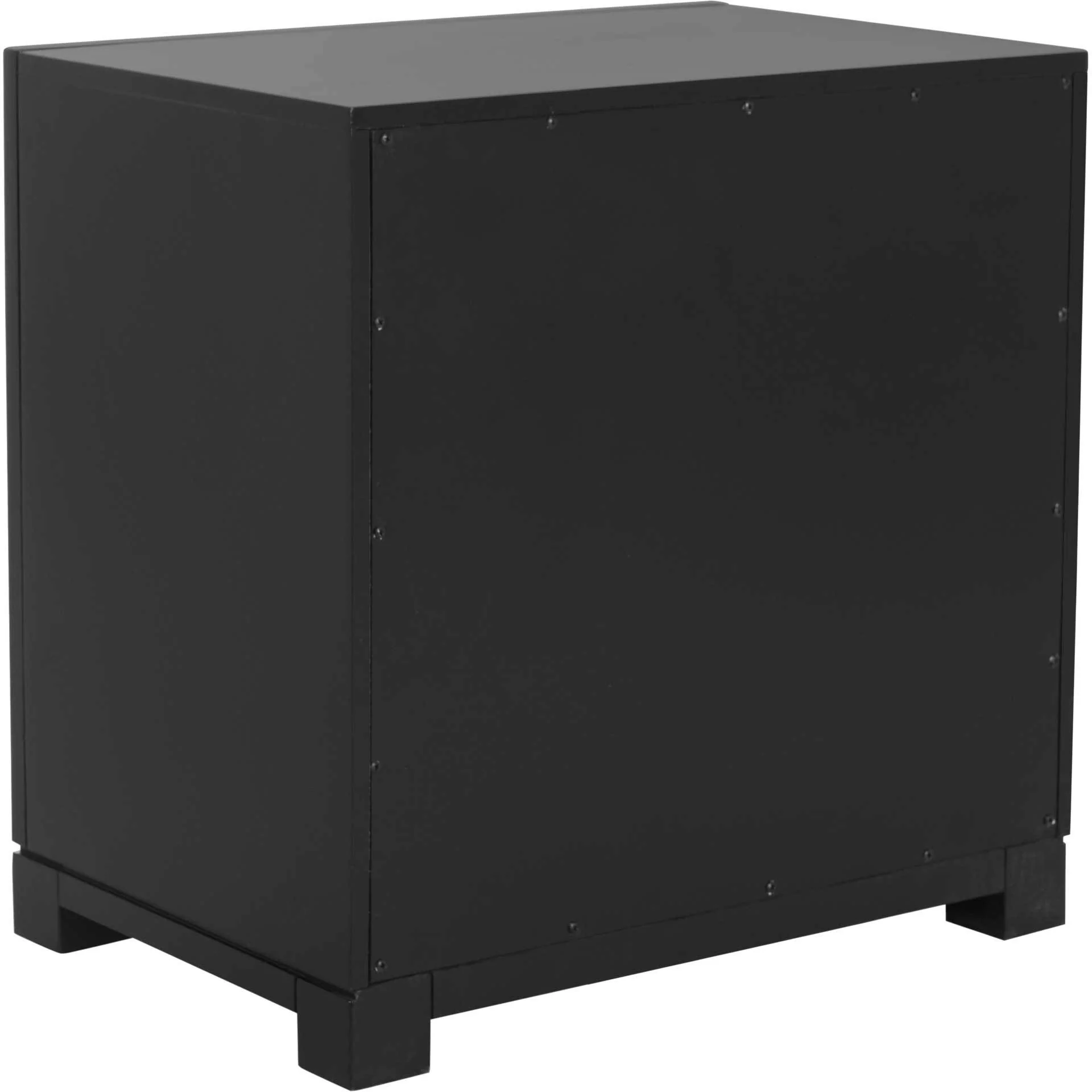 Randy 3 Drawer Greek Key Nightstand Black - Image 4