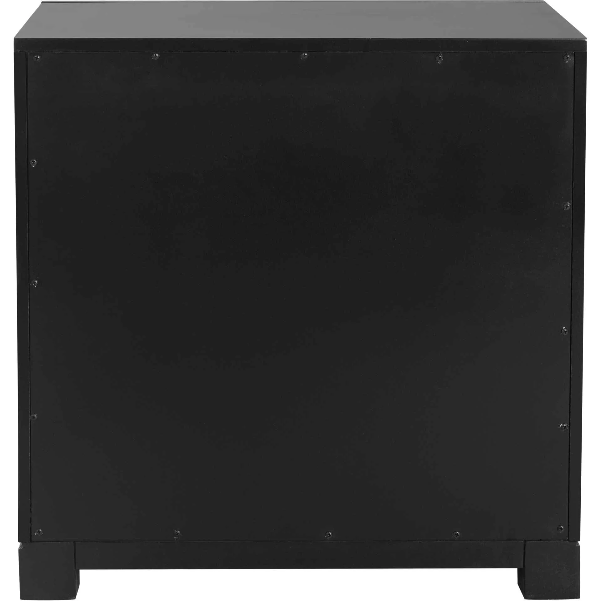 Randy 3 Drawer Greek Key Nightstand Black - Image 5