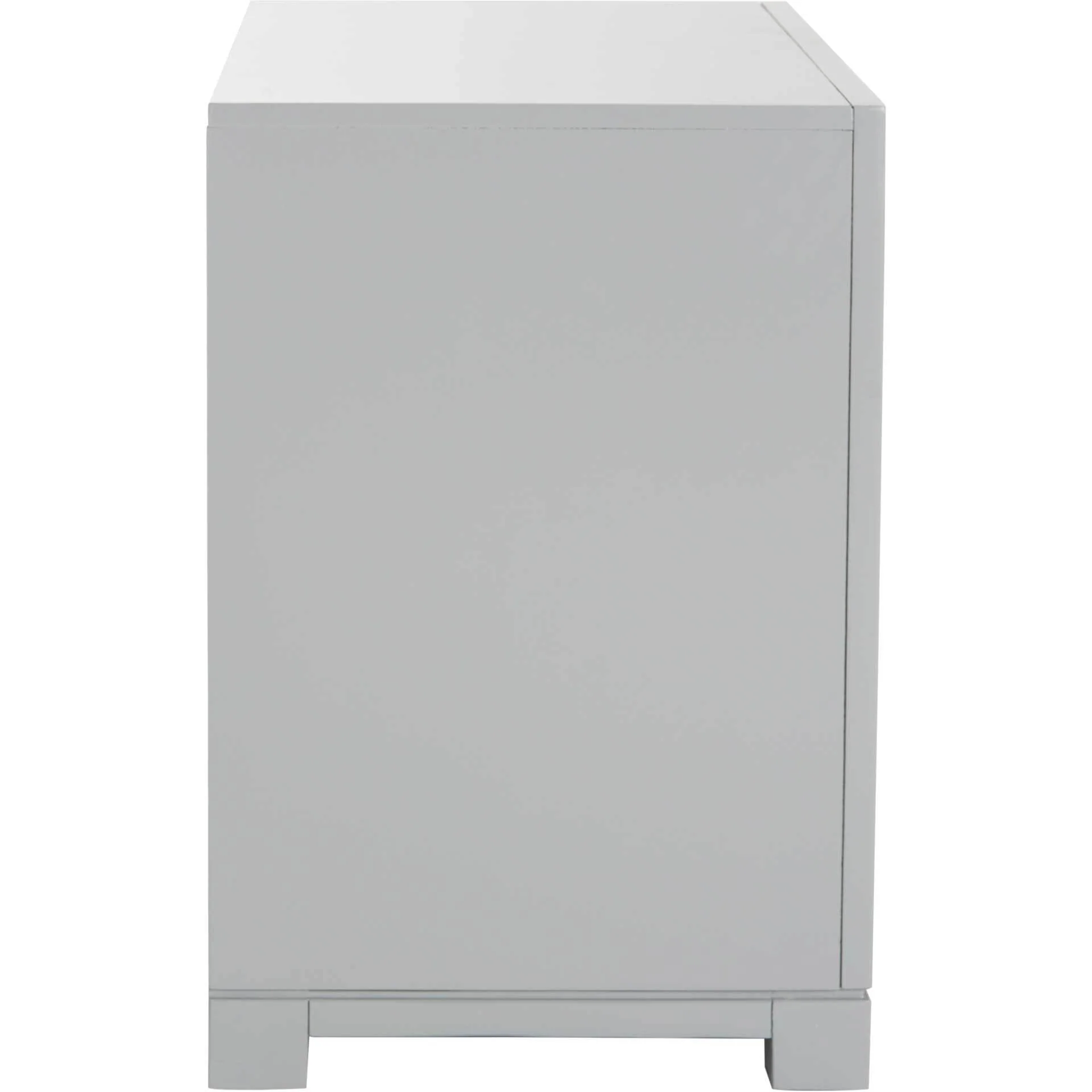 Randy 3 Drawer Greek Key Nightstand Gray - Image 3