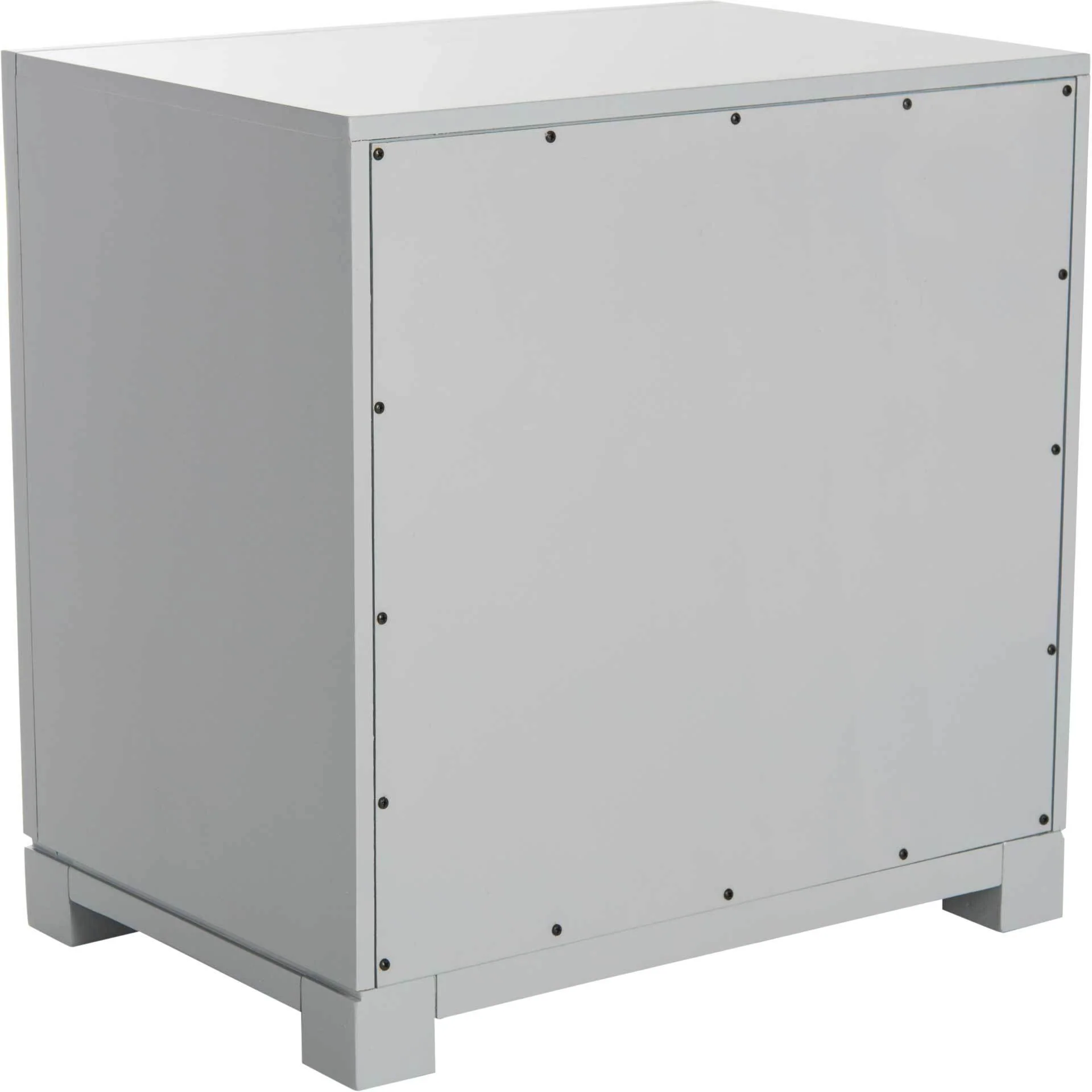 Randy 3 Drawer Greek Key Nightstand Gray - Image 4