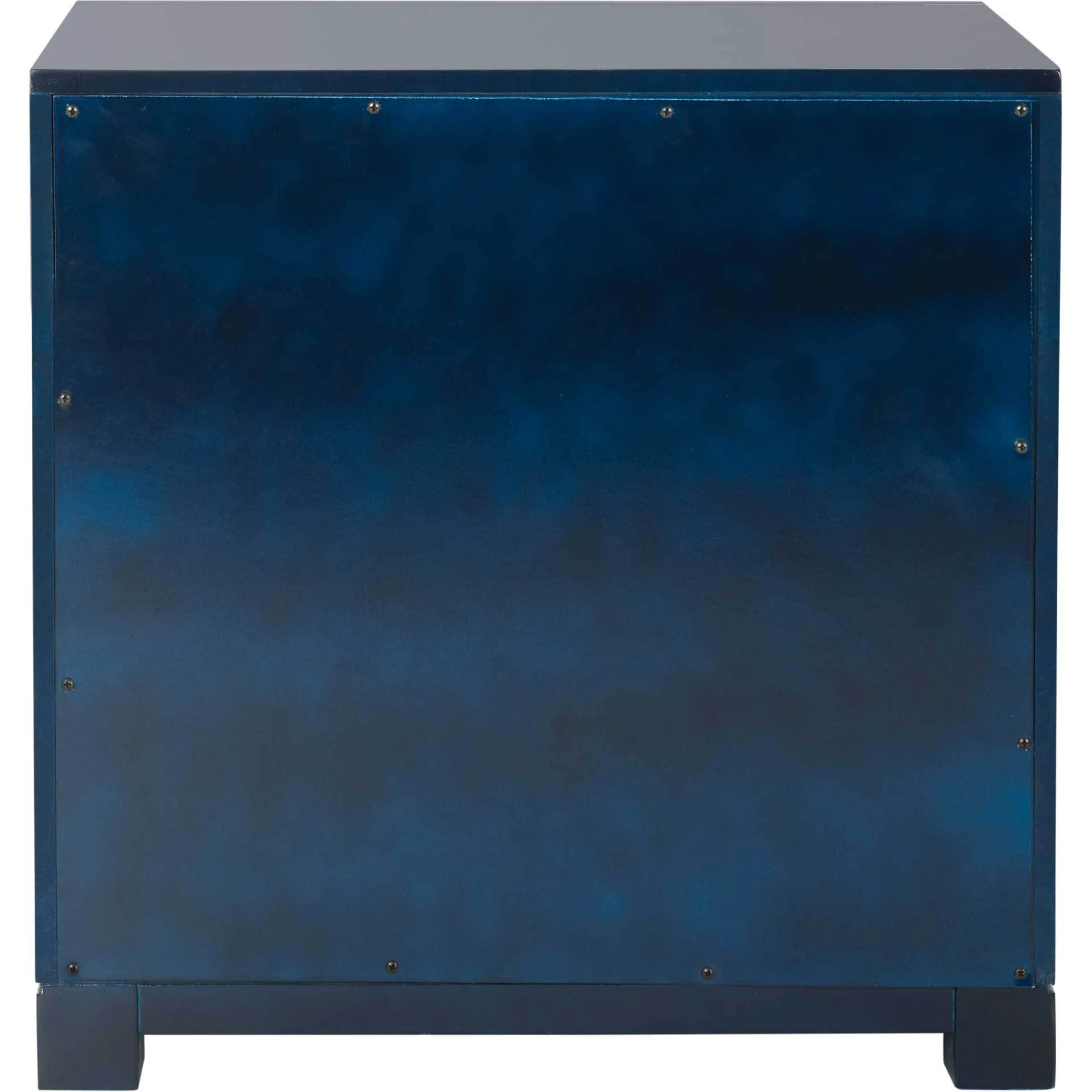 Randy 3 Drawer Greek Key Nightstand Navy - Image 5