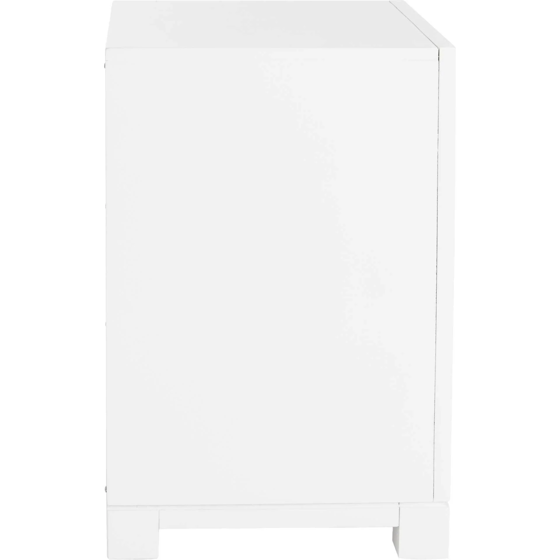 Randy 3 Drawer Greek Key Nightstand White - Image 3