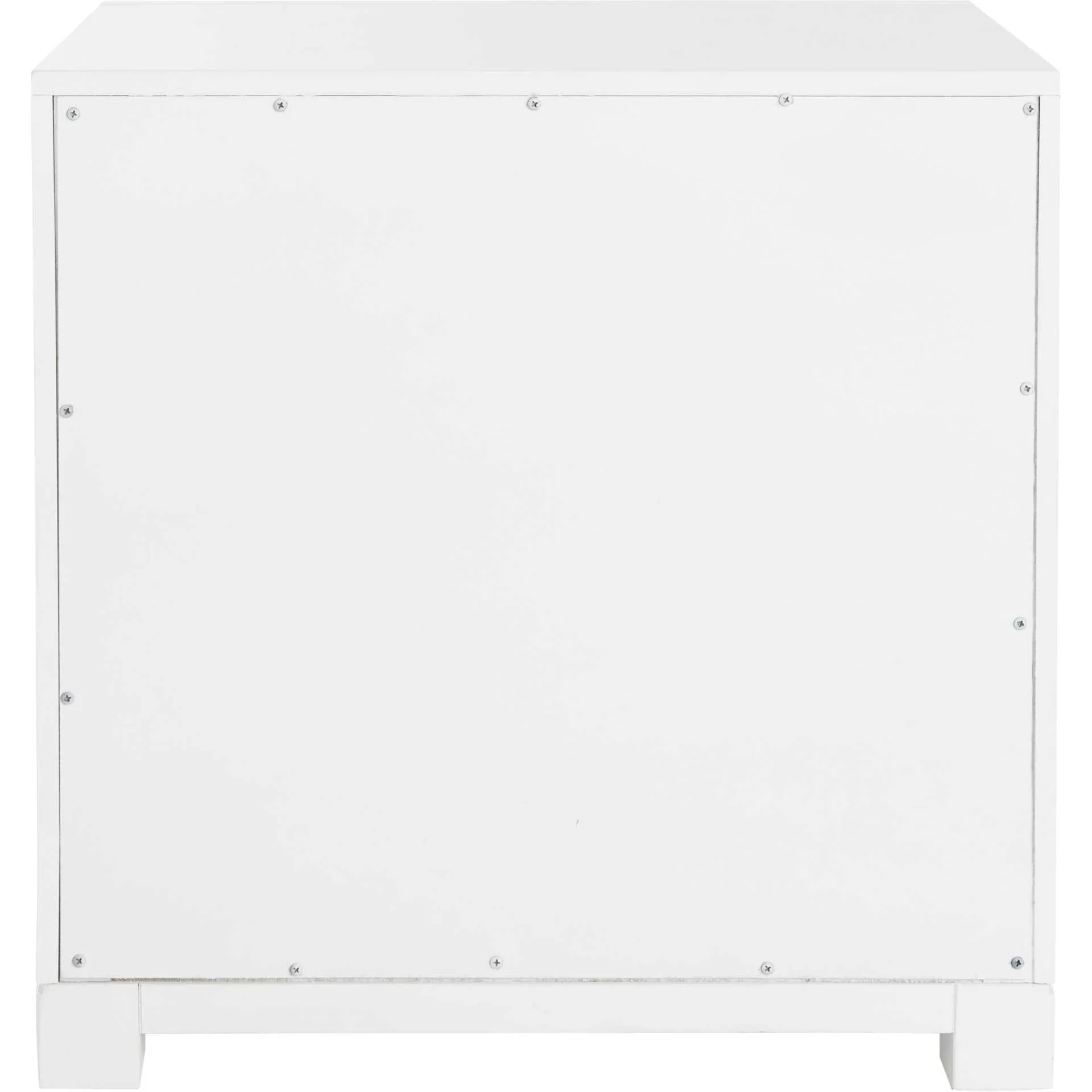 Randy 3 Drawer Greek Key Nightstand White - Image 5