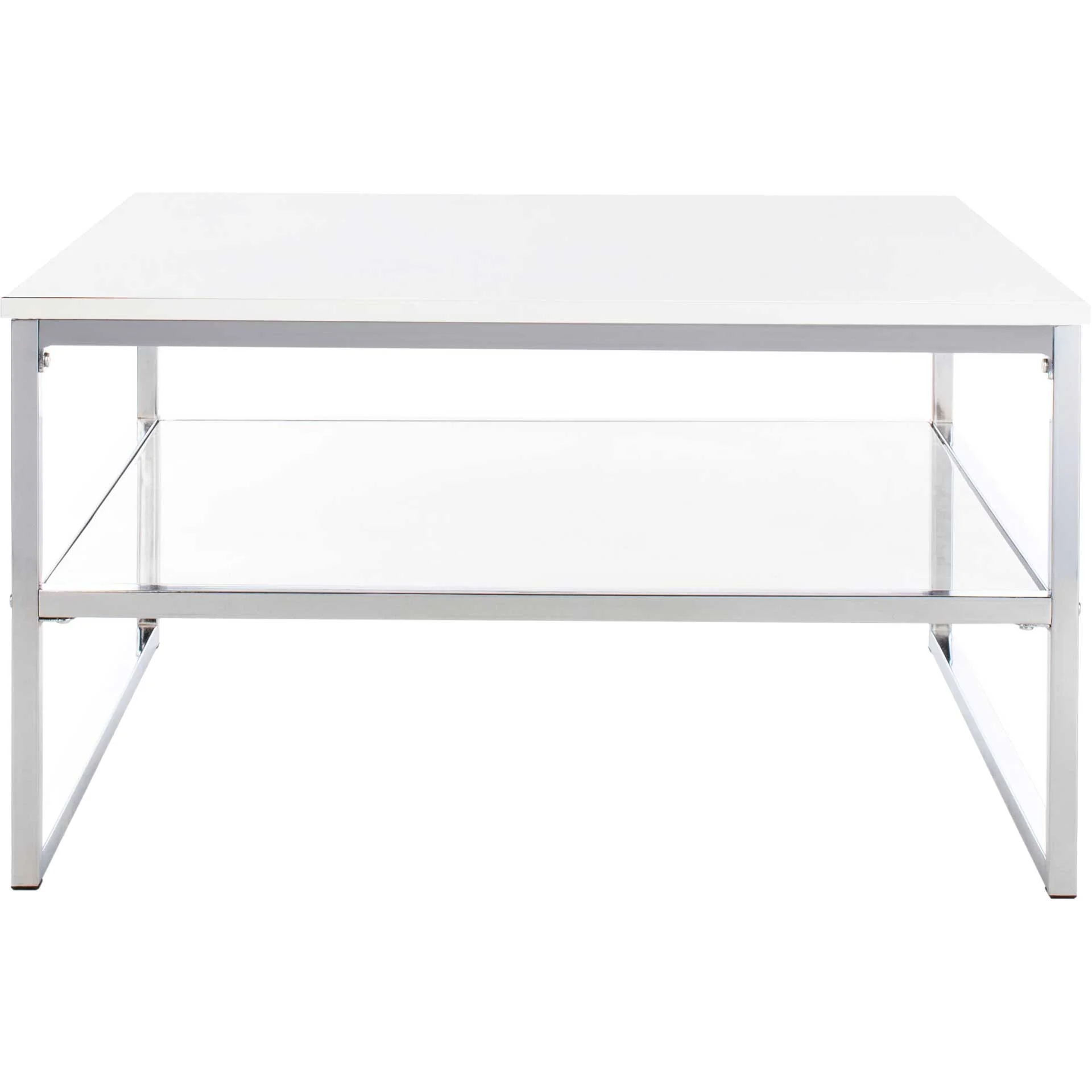 Raul 2 Tier Square Coffee Table White - Image 2