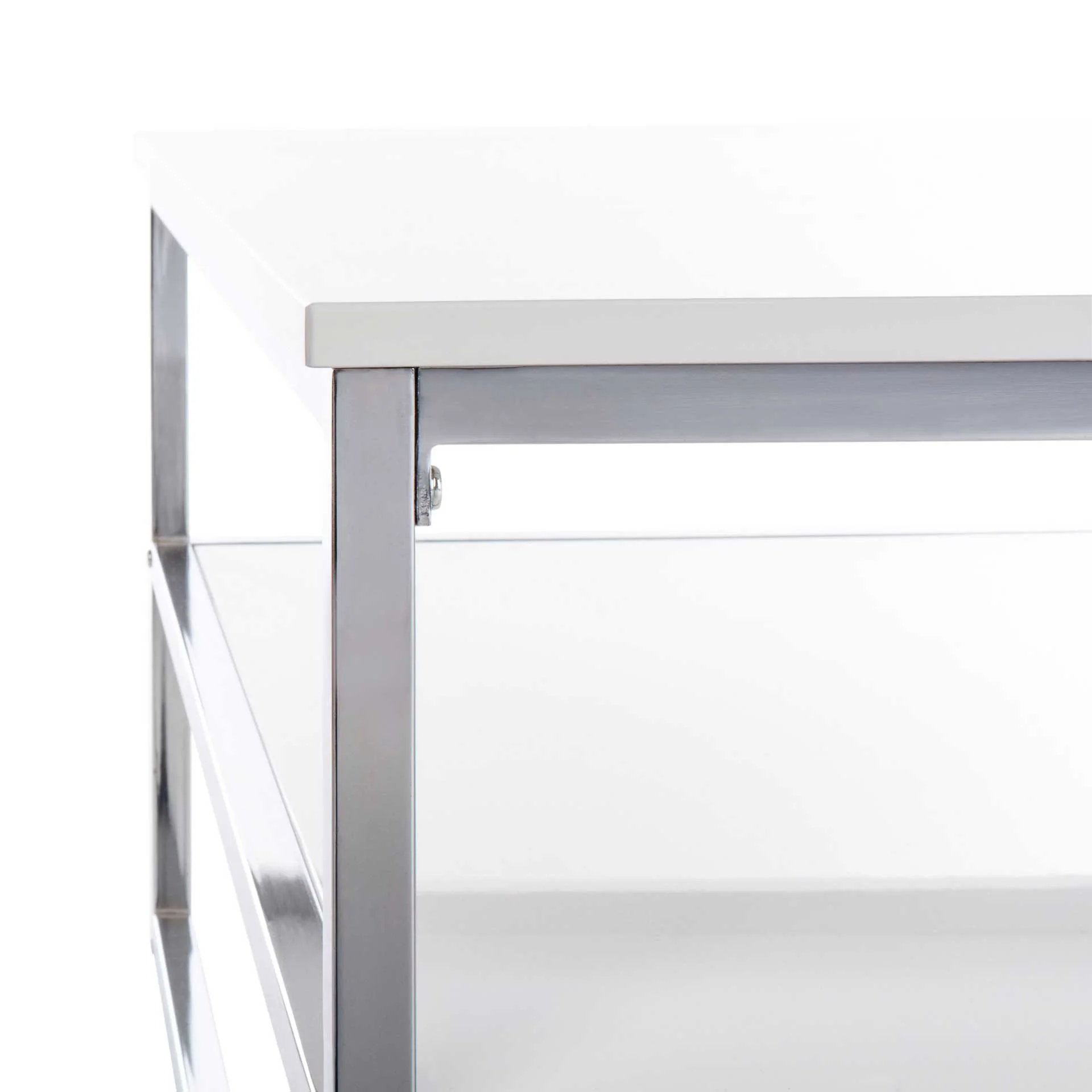 Raul 2 Tier Square Coffee Table White - Image 4
