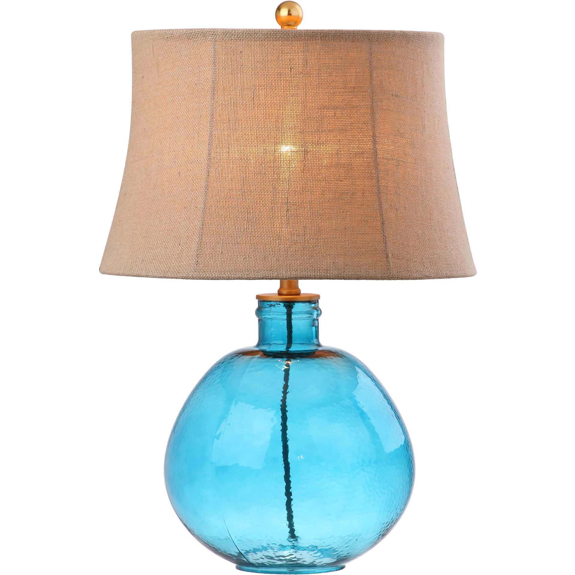 Raven Glass Table Lamp Blue - Image 2