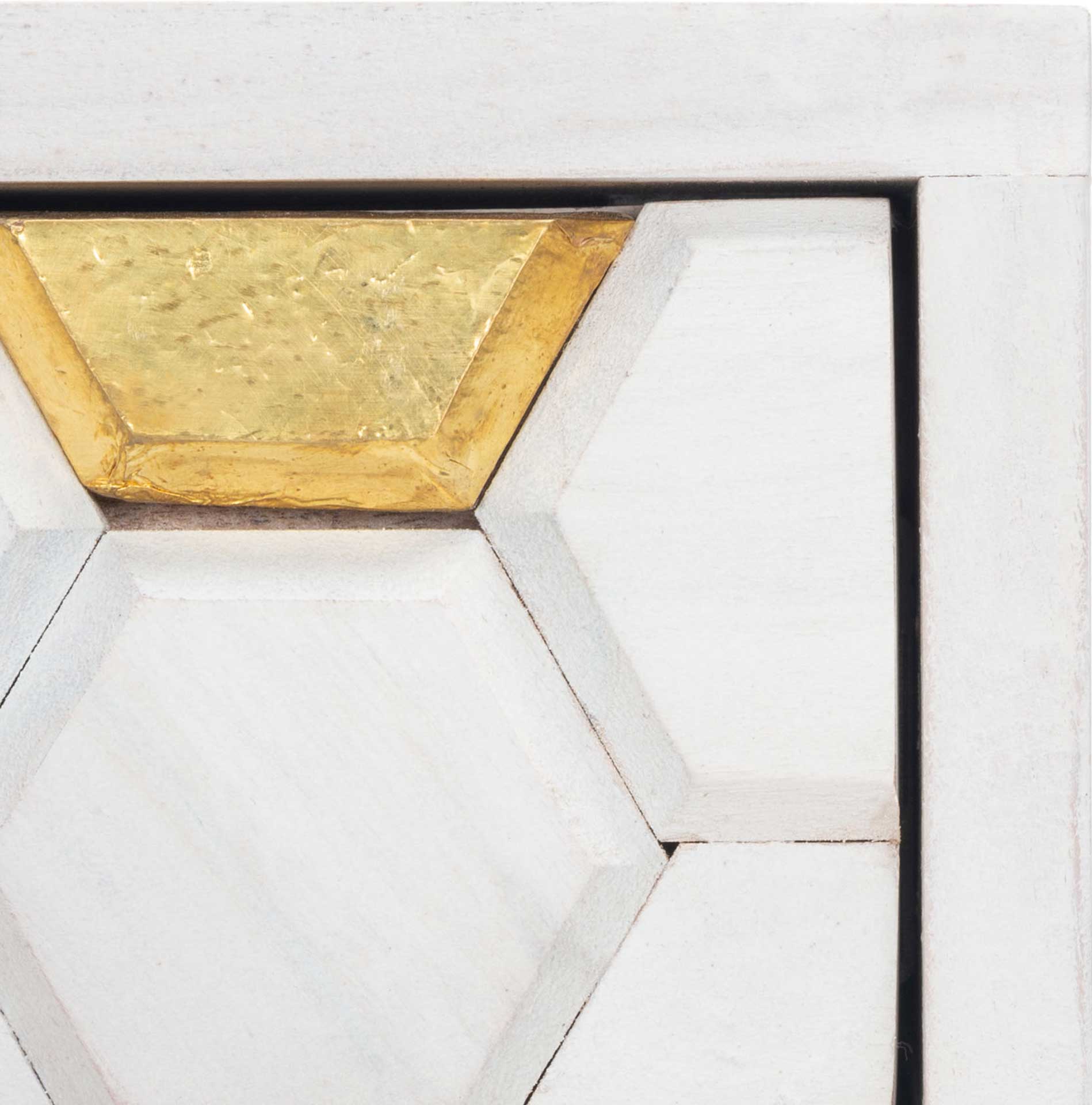 Ray Desk White Wash/Brass - Image 5