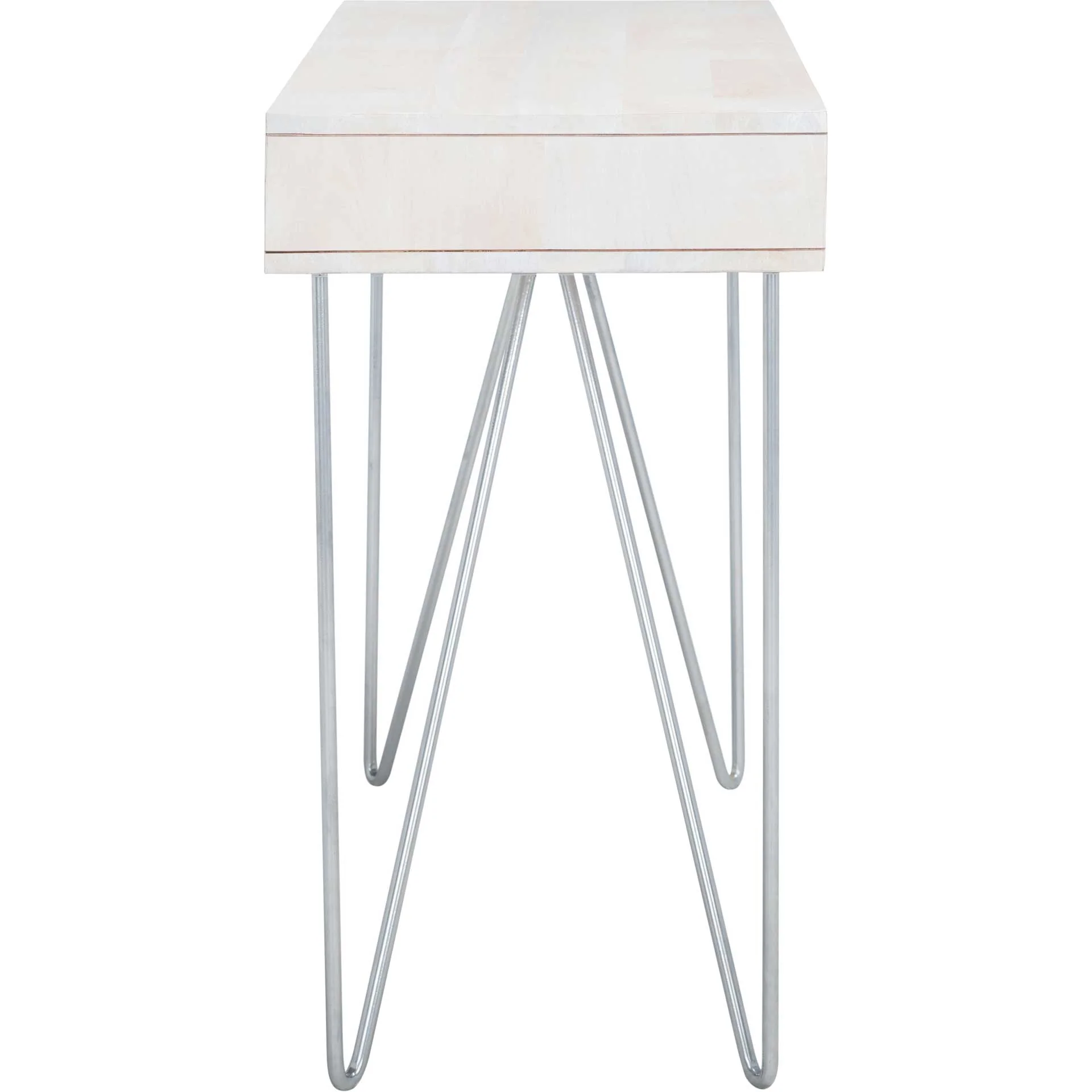 Ray Desk White Wash/Silver - Image 2