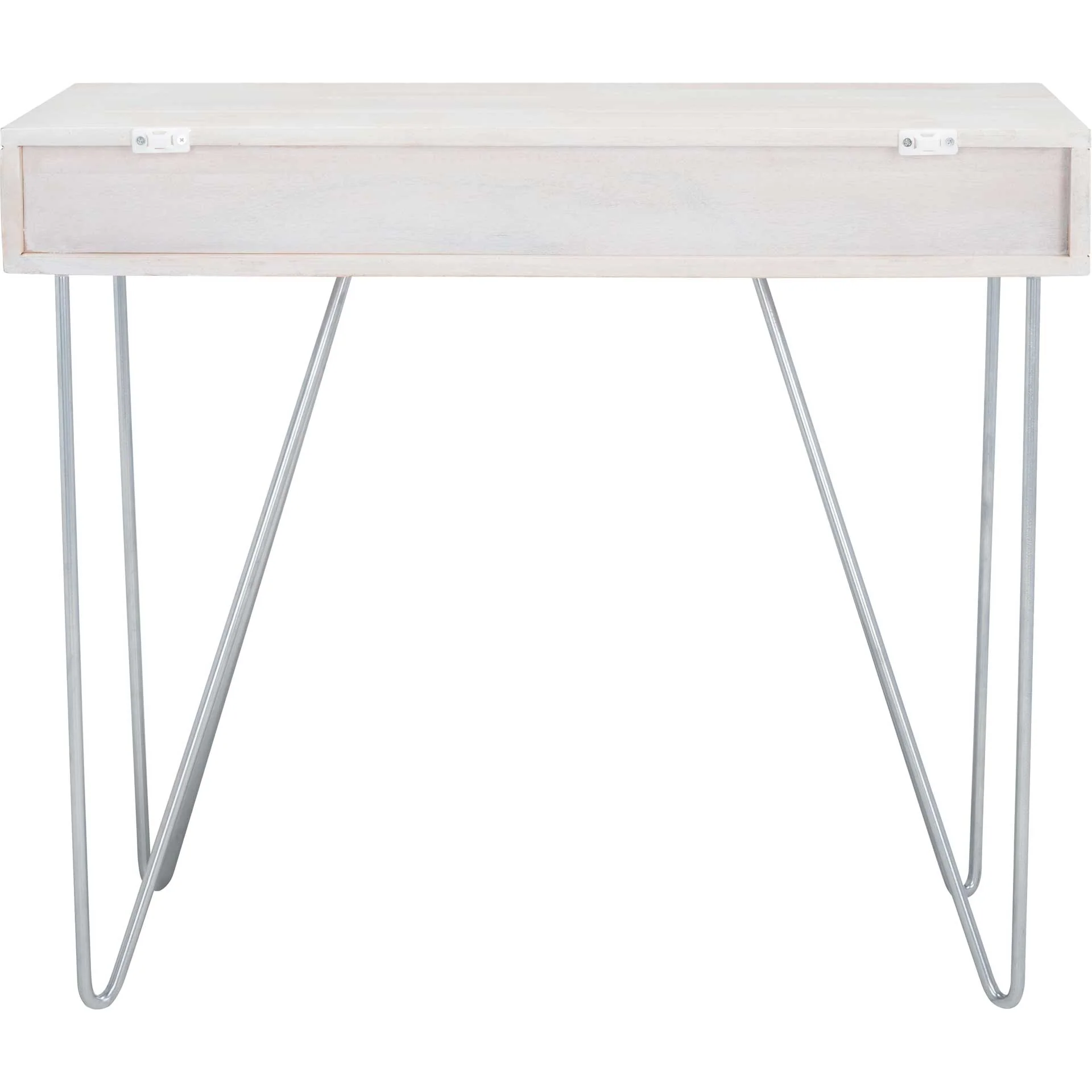 Ray Desk White Wash/Silver - Image 3