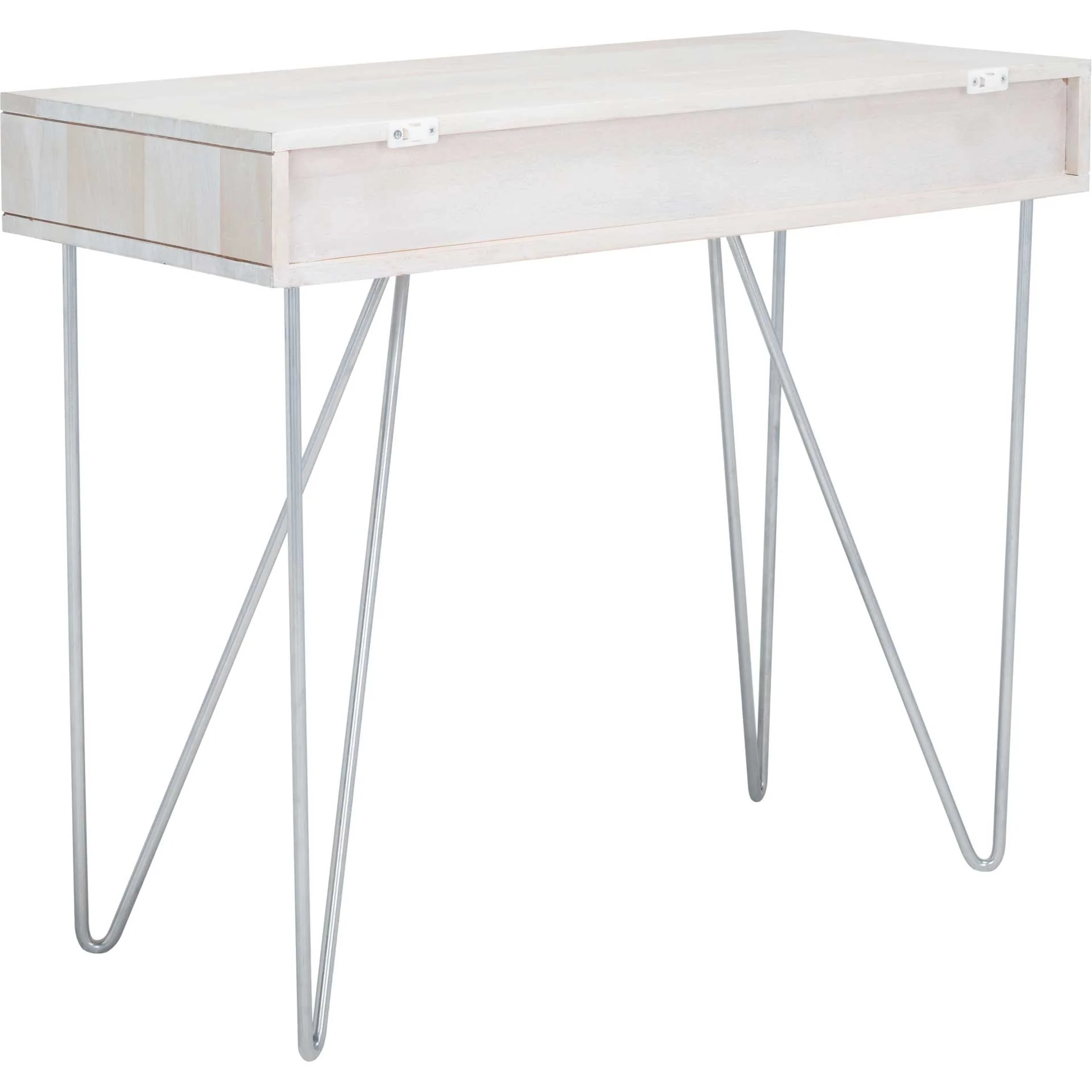 Ray Desk White Wash/Silver - Image 4
