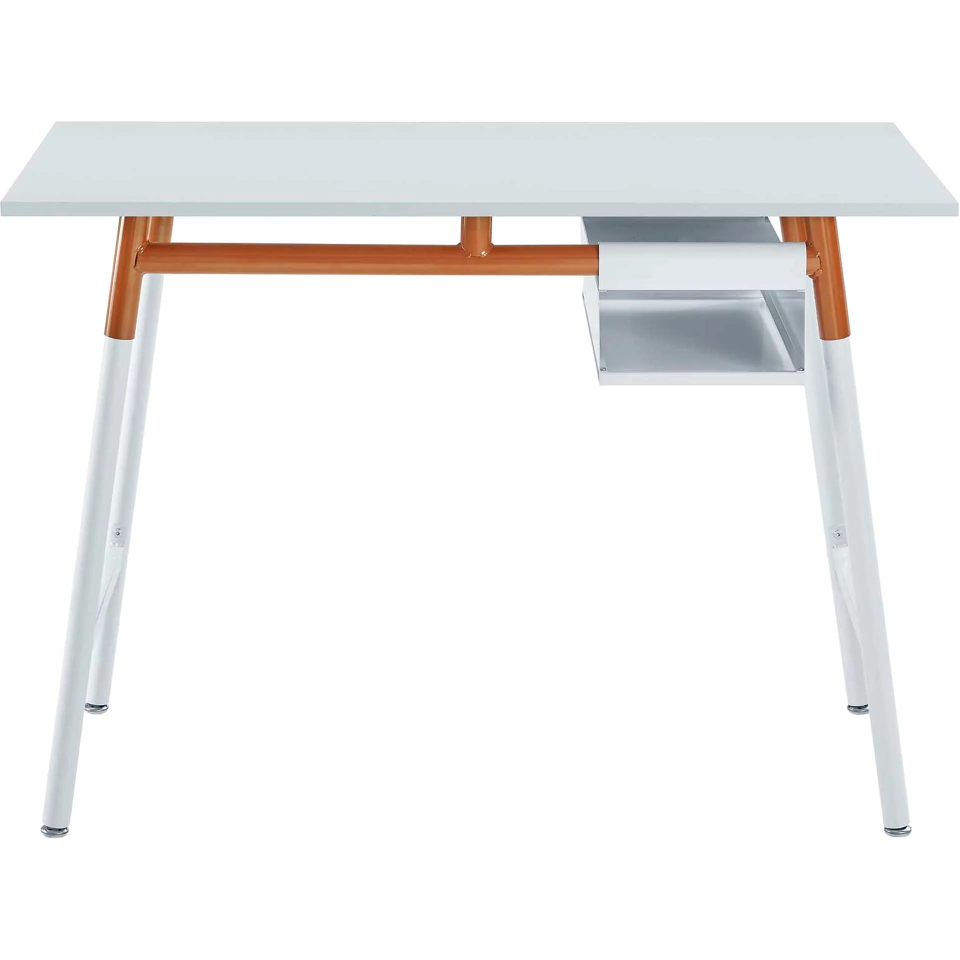 Rayan Wood Writing Desk White/Orange - Image 2