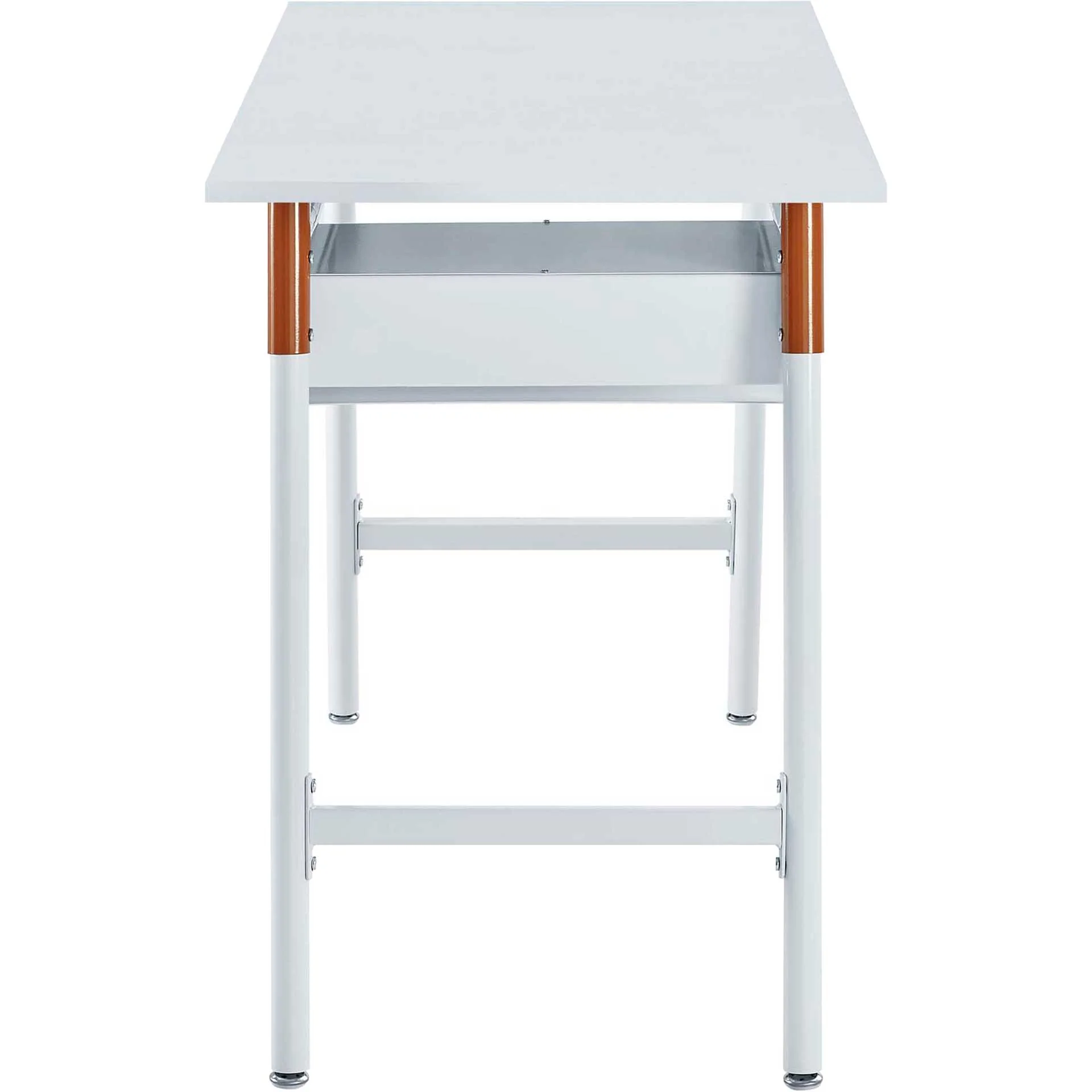 Rayan Wood Writing Desk White/Orange - Image 3