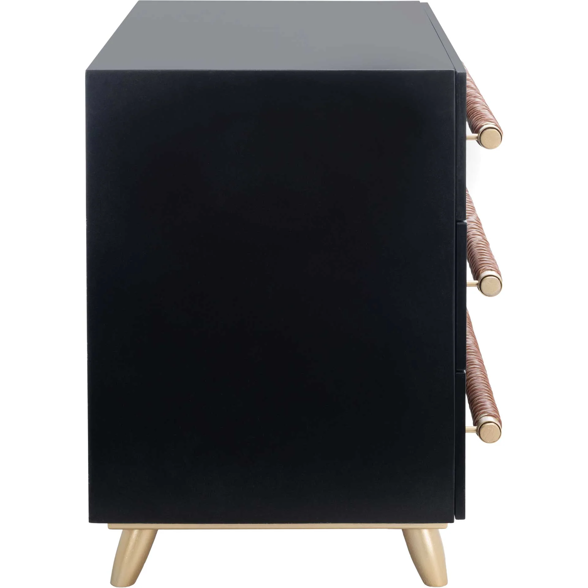 Raylan 3 Drawer Chest Black/Gold/Brown - Image 2
