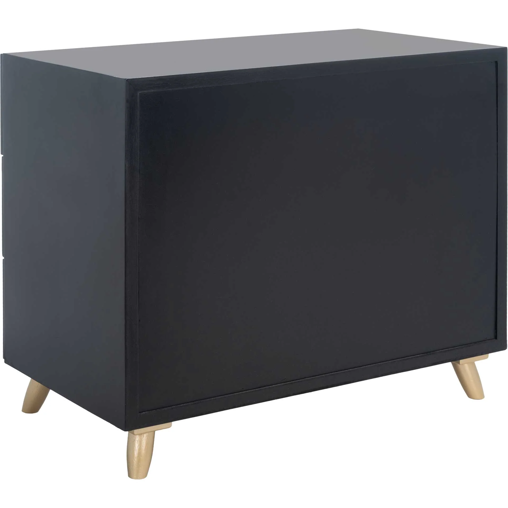 Raylan 3 Drawer Chest Black/Gold/Brown - Image 4