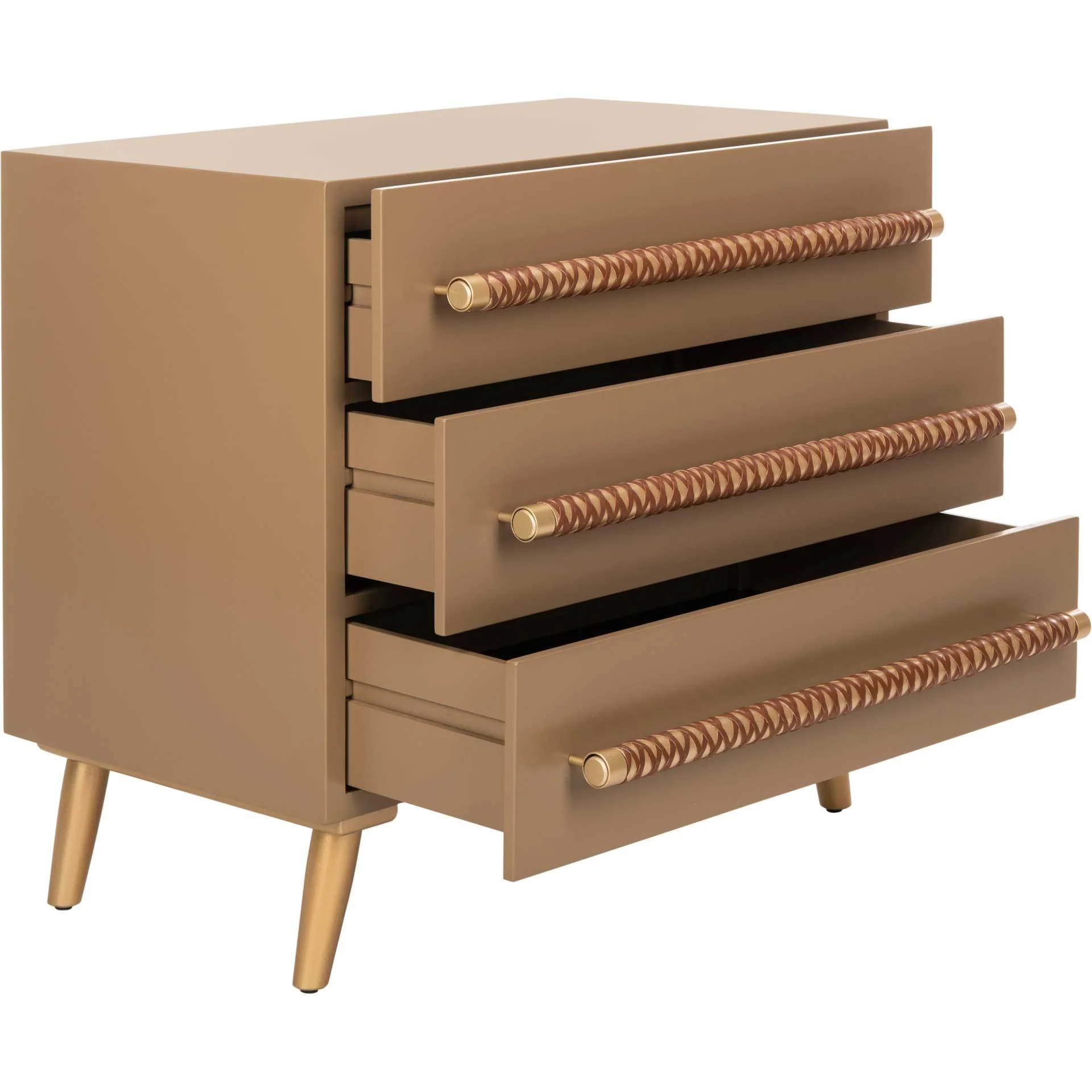 Raylan 3 Drawer Chest Taupe - Image 5