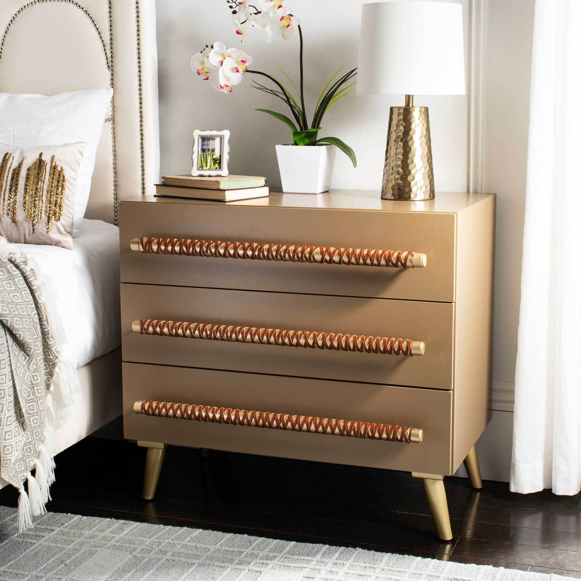 Raylan 3 Drawer Chest Taupe - Image 8