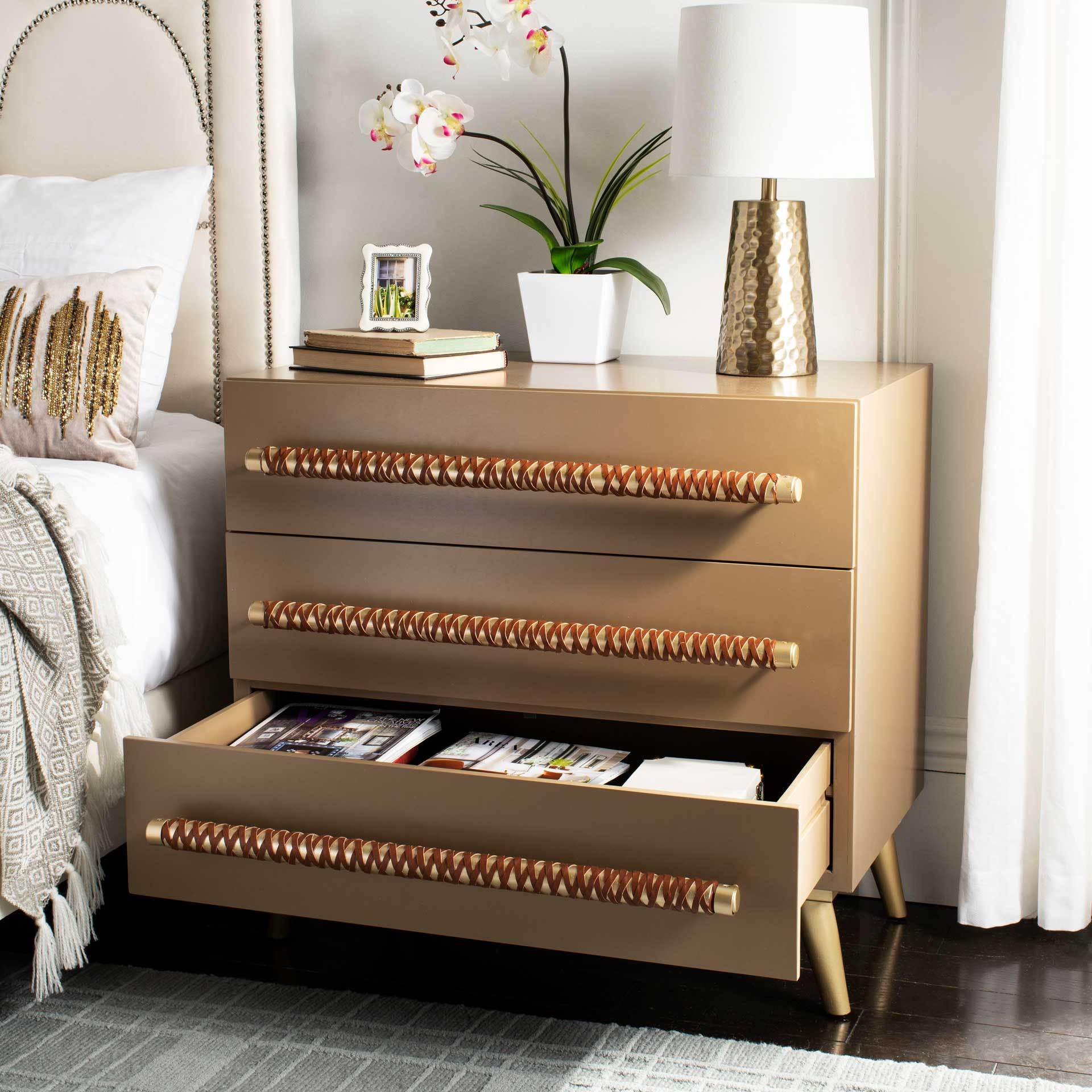 Raylan 3 Drawer Chest Taupe - Image 9