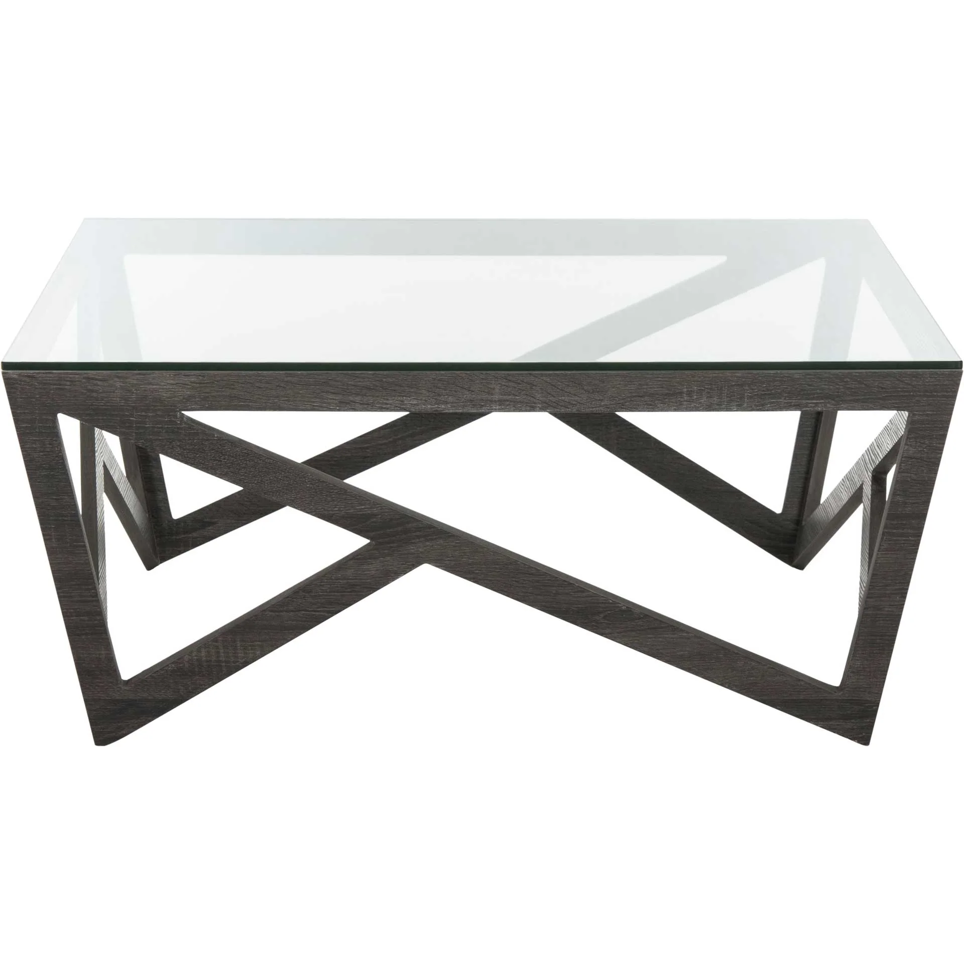 Raylee Glass Top Coffee Table Dark Gray - Image 2